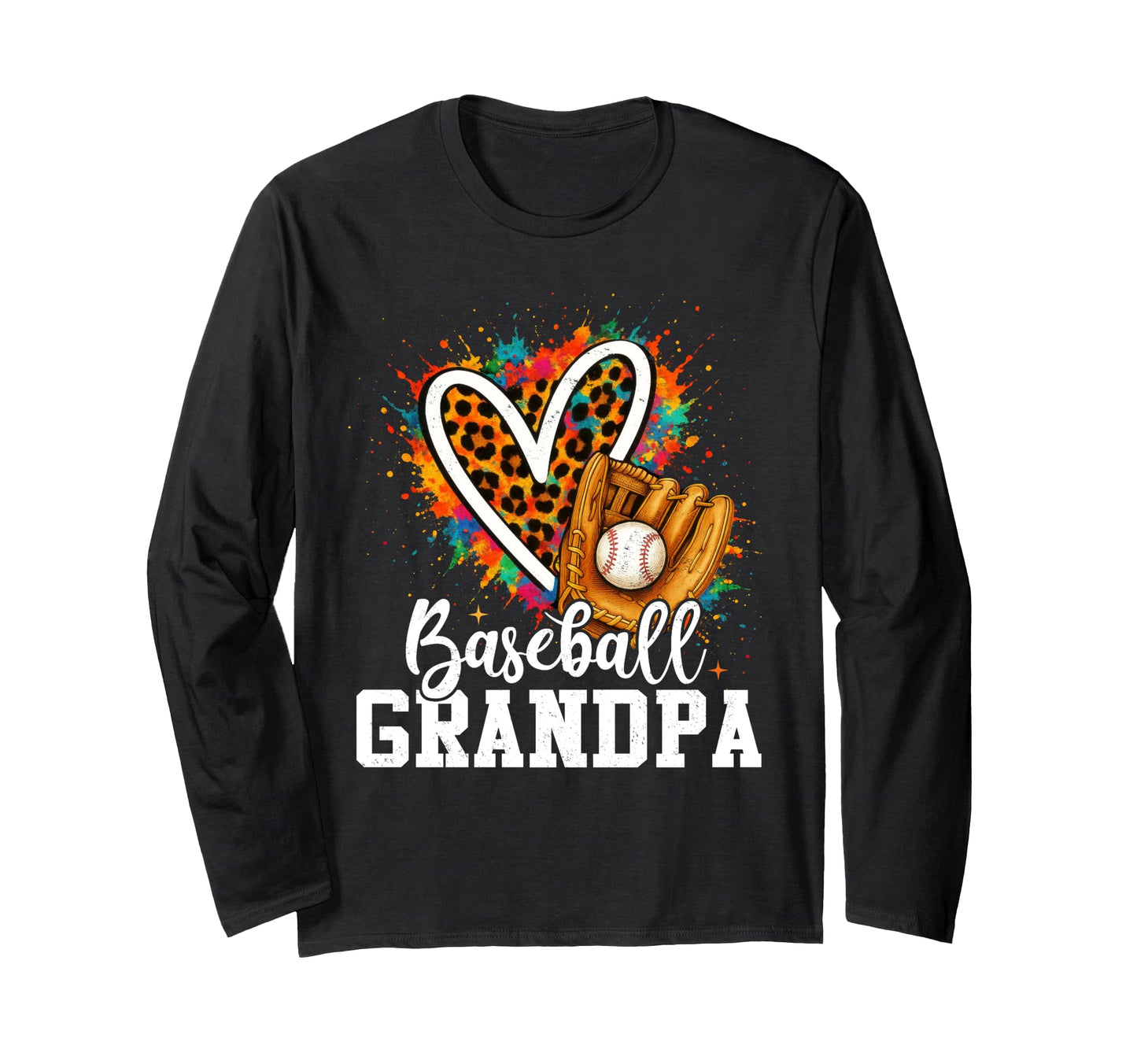 My Favorite Baseball Grandpa Leopard Sweatshirt - Custom Art Print Unisex - T-Shirt, Sweatshirt, Hoodie
