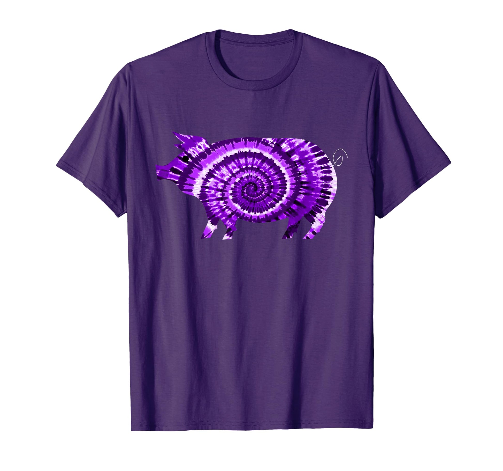 Purple Pig Tie Dye 60S 70S Hippie T-Shirt - Minimalist Print Unisex - T-Shirt, Sweatshirt, Hoodie