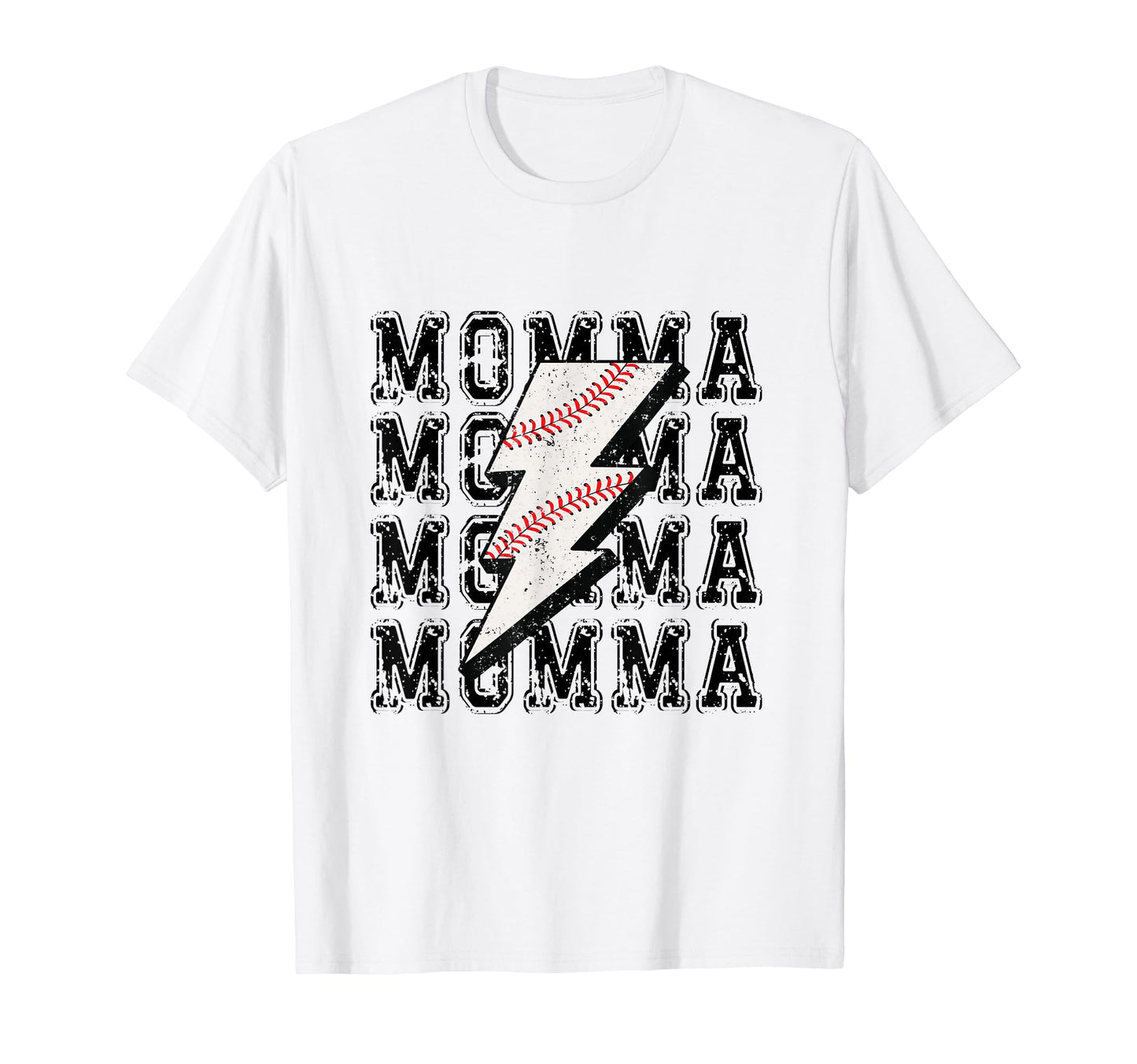 Baseball Momma Lightning Bolt T-Shirt - Fun Novelty Design Unisex - T-Shirt, Sweatshirt, Hoodie