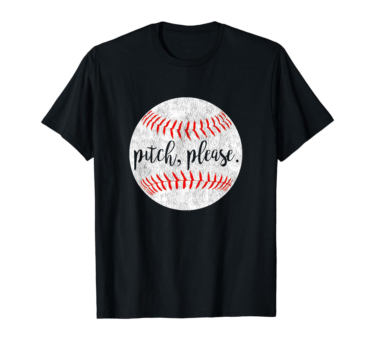 Pitch Please Funny Baseball T-Shirt - Minimalist Print Unisex - T-Shirt, Sweatshirt, Hoodie