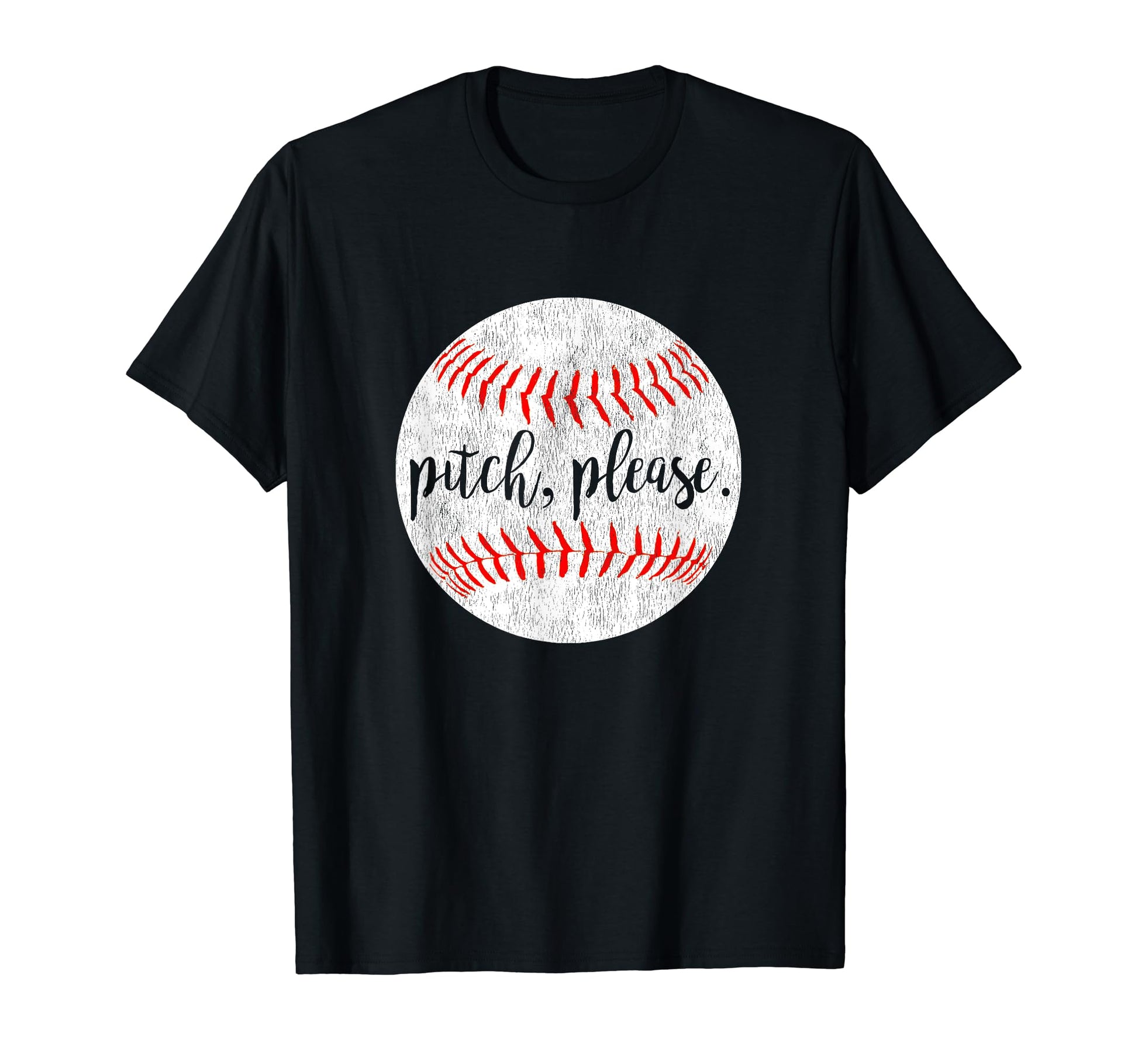 Pitch Please Funny Baseball T-Shirt - Minimalist Print Unisex - T-Shirt, Sweatshirt, Hoodie