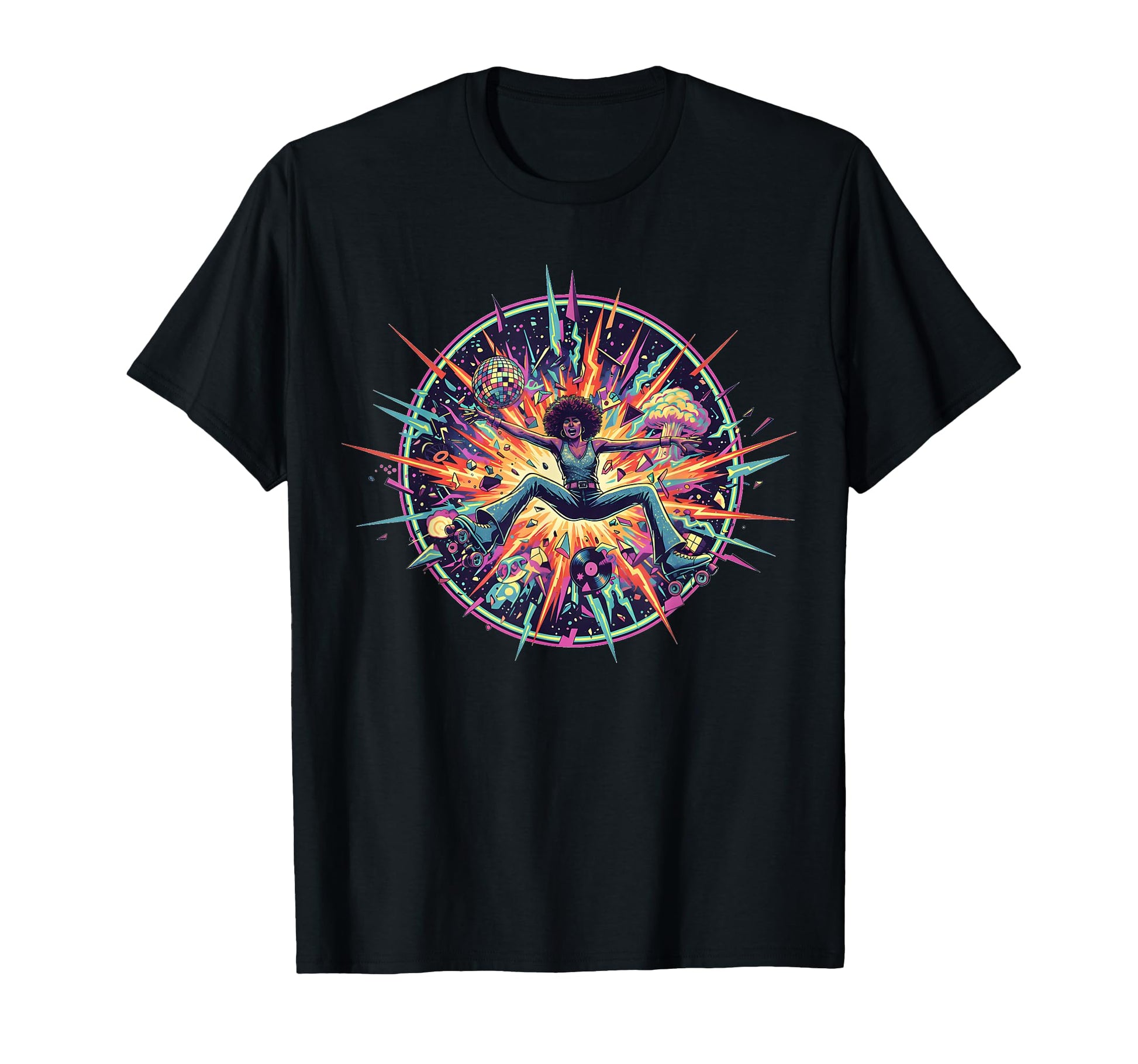 Roller Disco Apocalypse Explosive T-Shirt - Novelty Apparel Men Women - T-Shirt, Sweatshirt, Hoodie