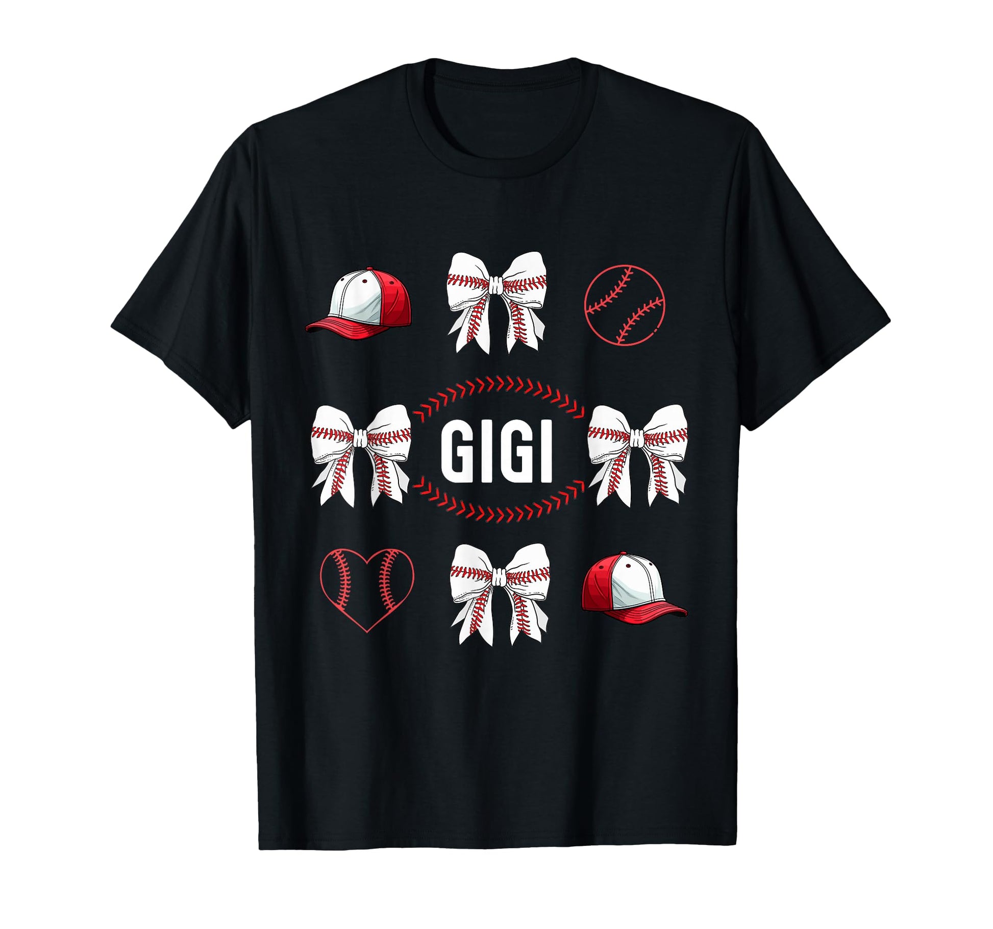 Baseball Coquette Bow Game Day Sports T-Shirt - Minimalist Print Men Women - T-Shirt, Sweatshirt, Hoodie