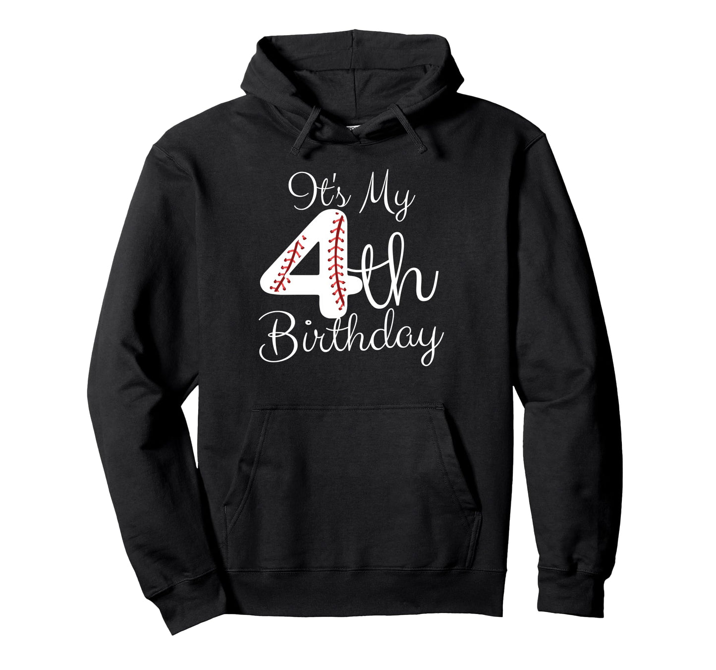 Its My 4Th Birthday Baseball Player 4Th Hoodie - Unique Graphic Unisex - T-Shirt, Sweatshirt, Hoodie