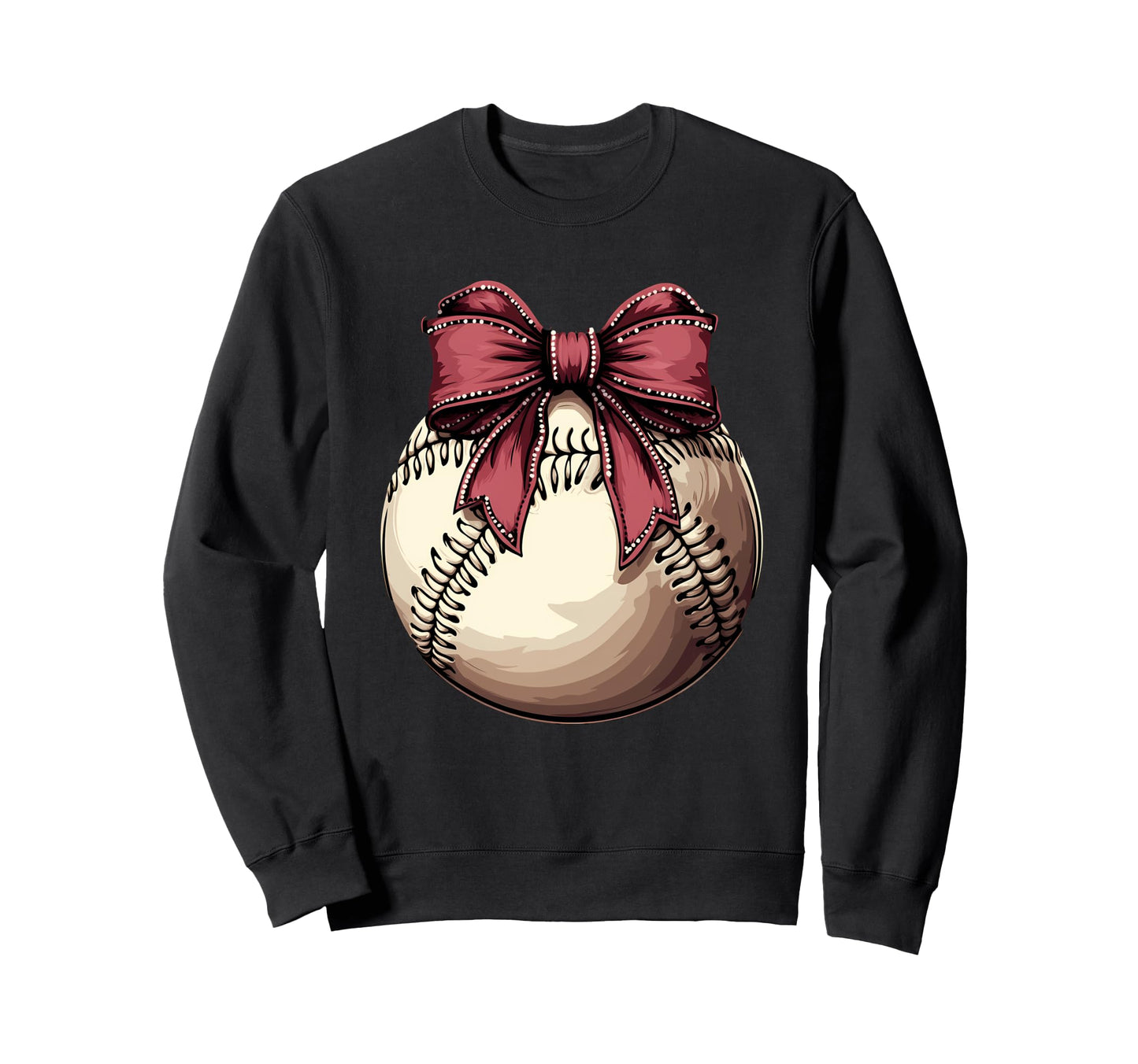 Baseball Coquette Bow Baseball Player Sweatshirt - Aesthetic Graphic Unisex - T-Shirt, Sweatshirt, Hoodie