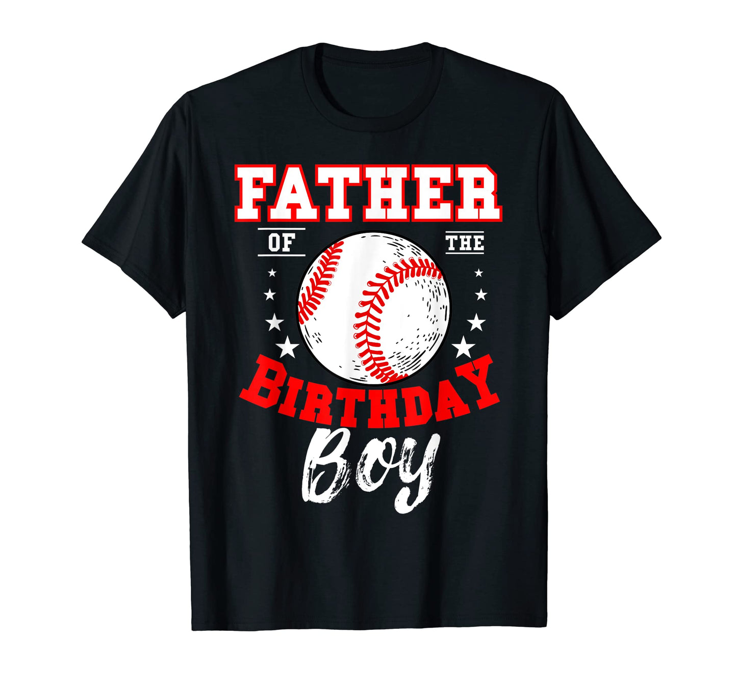 Father Birthday Baseball Theme Bday T-Shirt - Custom Art Print for Adults - T-Shirt, Sweatshirt, Hoodie