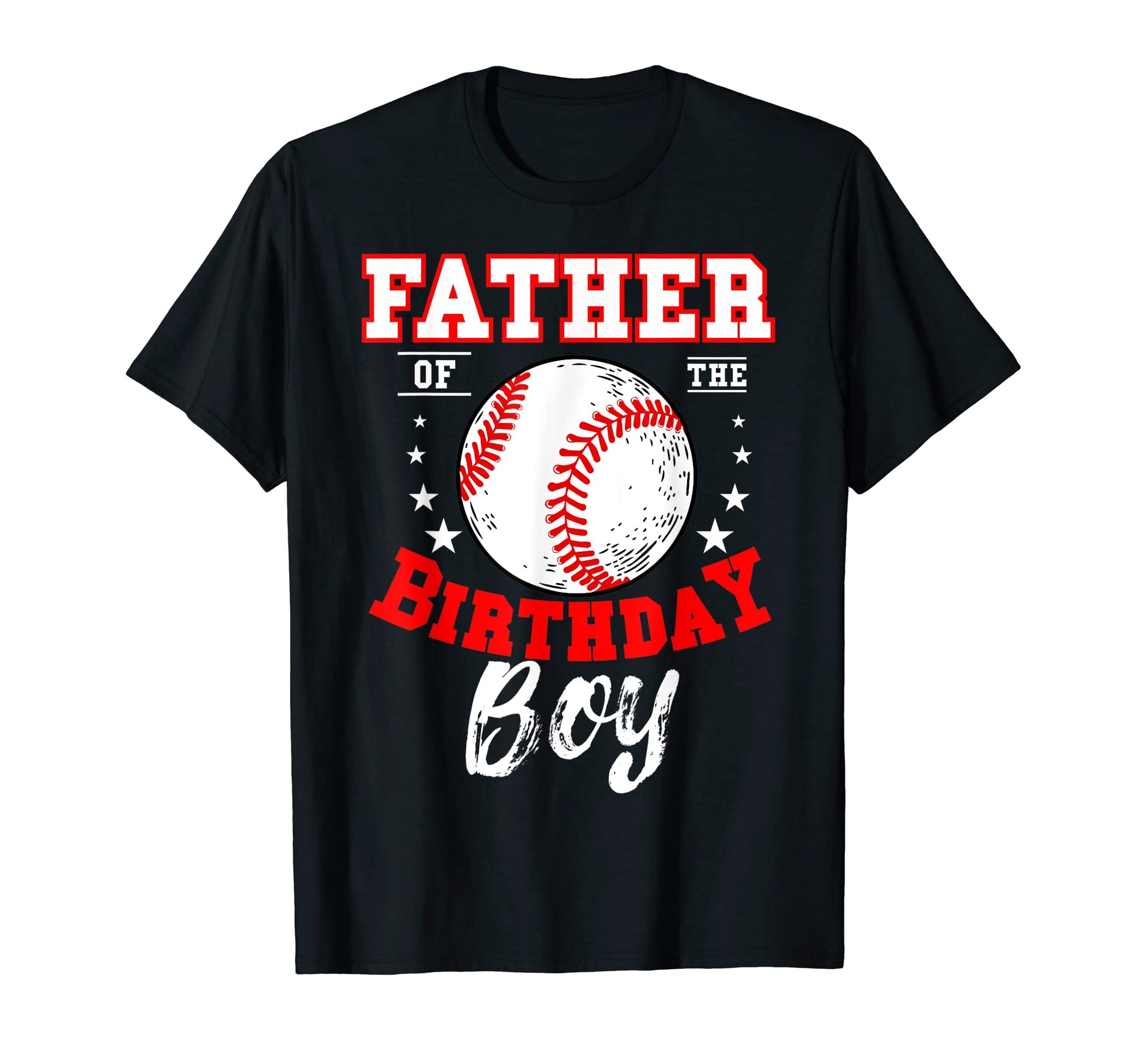 Father Birthday Baseball Theme Bday T-Shirt - Custom Art Print for Adults - T-Shirt, Sweatshirt, Hoodie