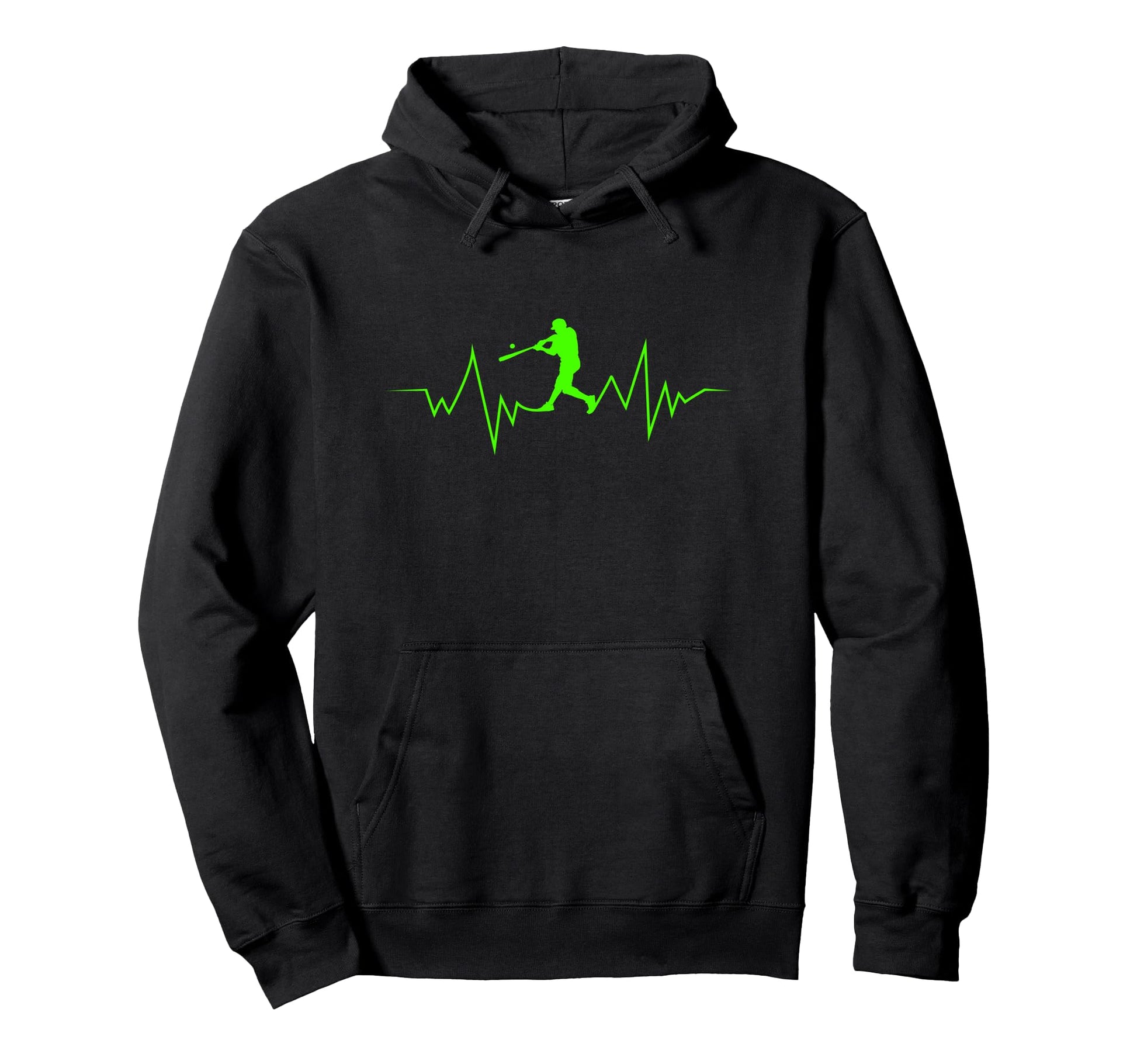 Baseball Heartbeat Sport Fans Hoodie - Streetwear Style Unisex - T-Shirt, Sweatshirt, Hoodie