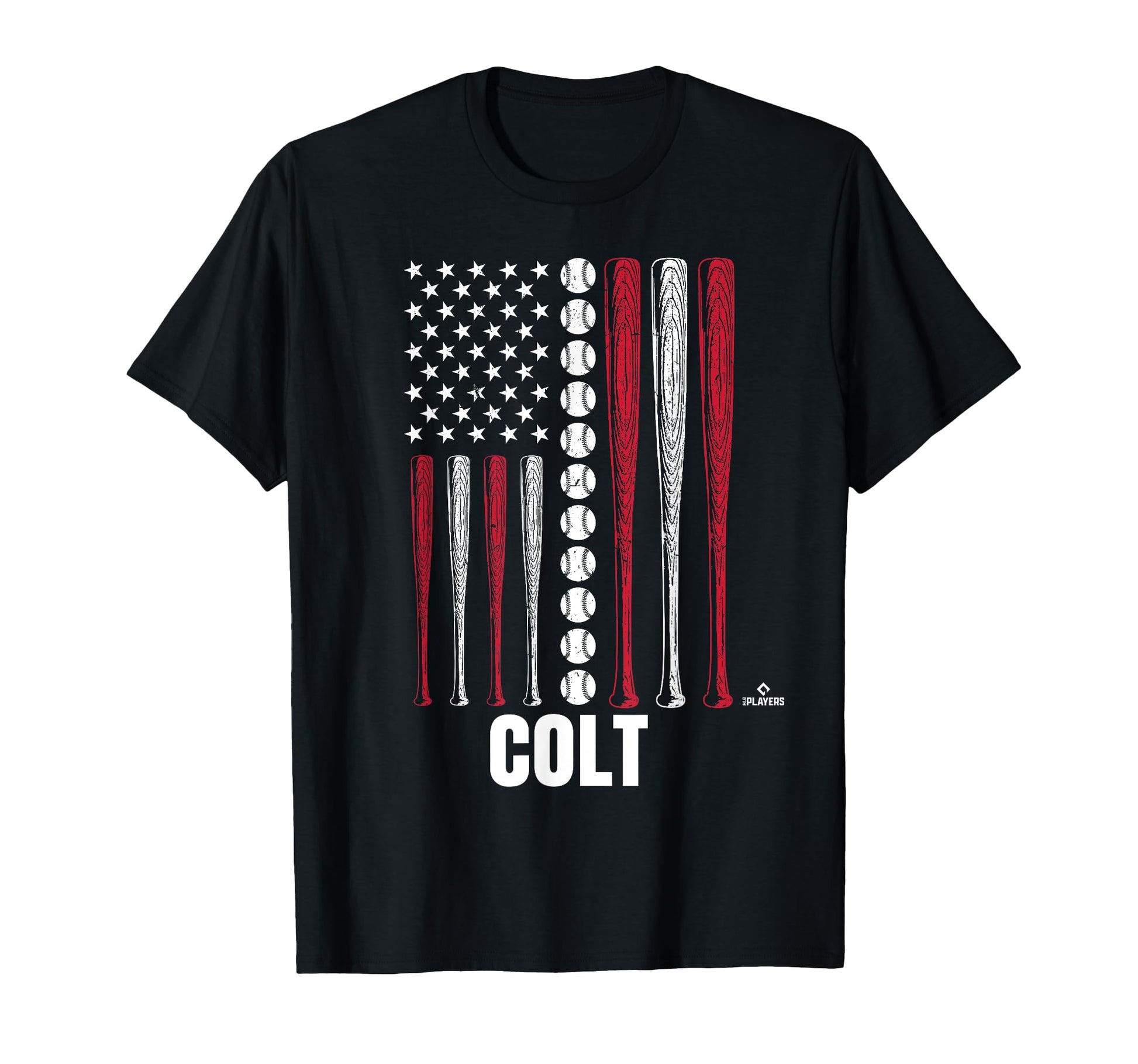 Baseball American Flag Colt Emerson T-Shirt - Aesthetic Graphic Unisex - T-Shirt, Sweatshirt, Hoodie