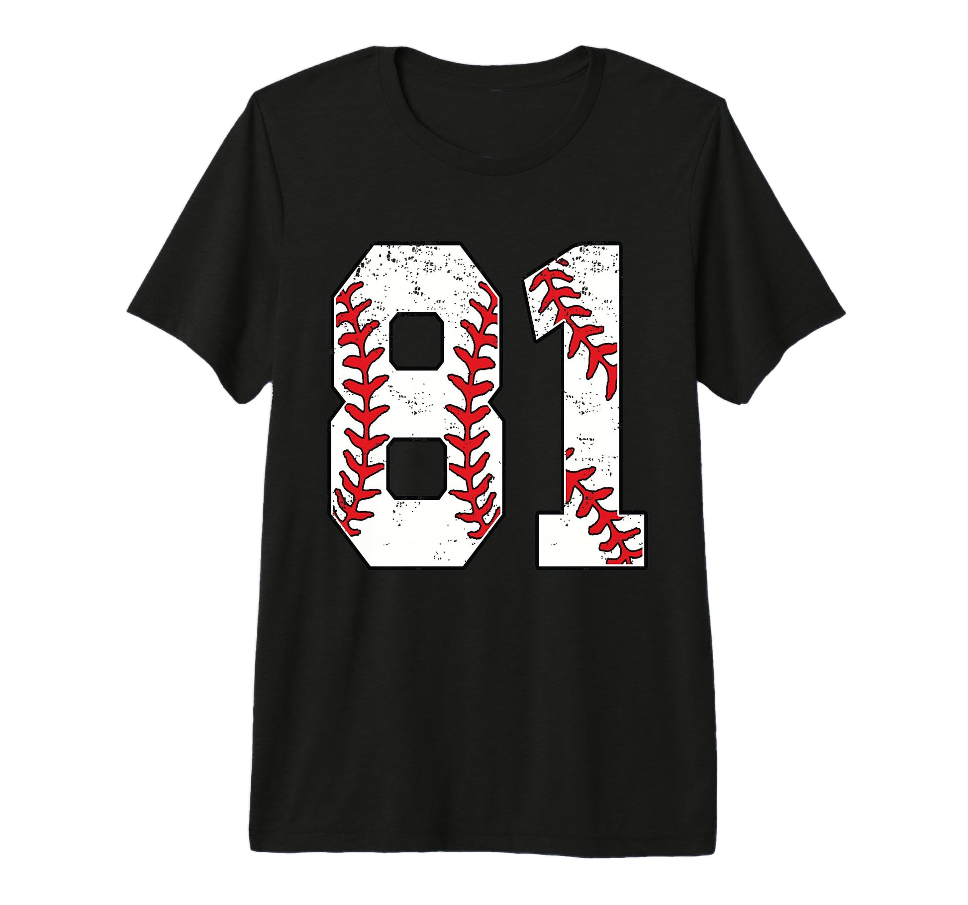 Number 81 Baseball 81 Jersey Number T-Shirt - Minimalist Print Unisex - T-Shirt, Sweatshirt, Hoodie