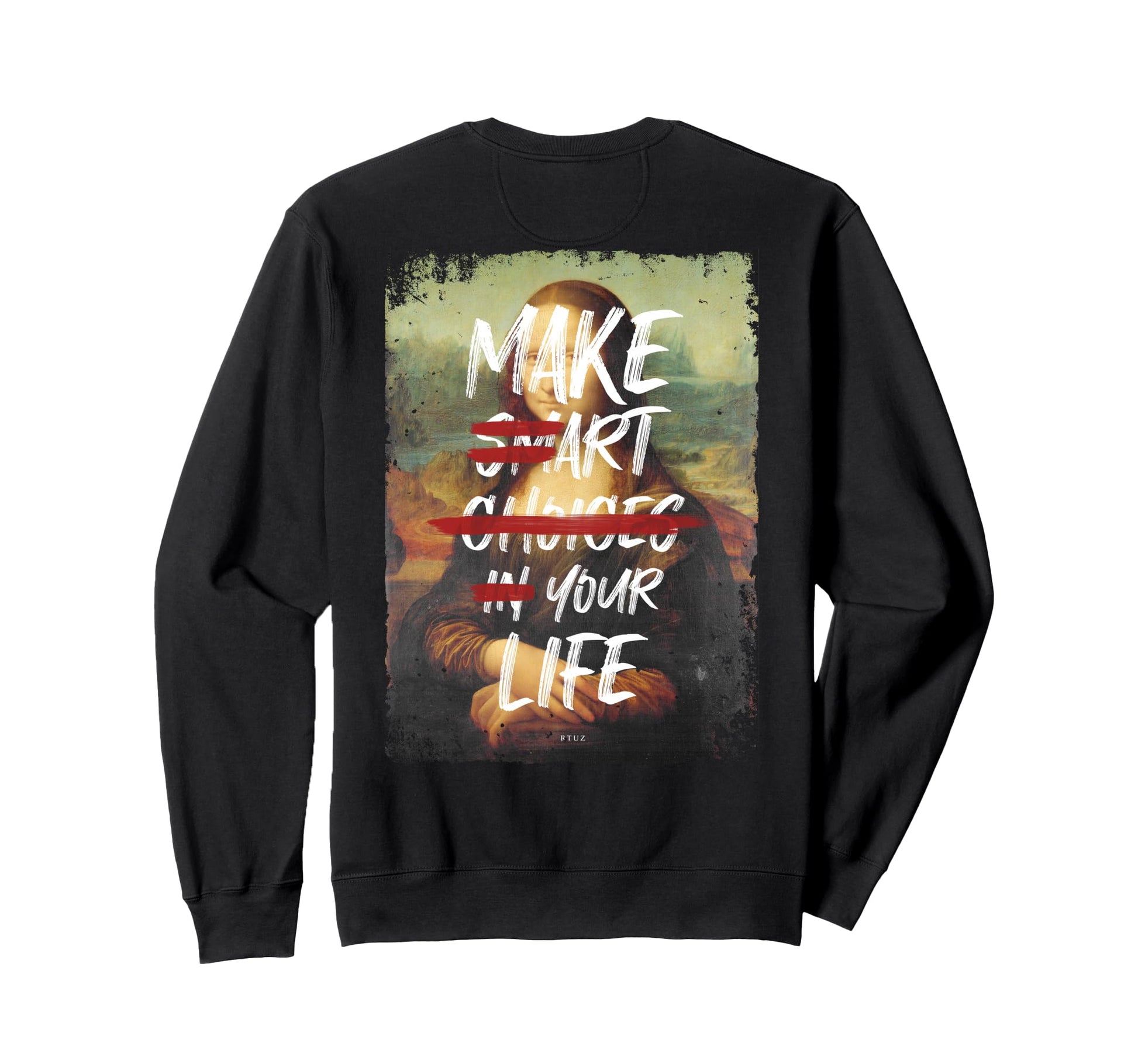 Mona Lisa Art Y2K Back Streetwear Sweatshirt - Aesthetic Graphic Men Women - T-Shirt, Sweatshirt, Hoodie