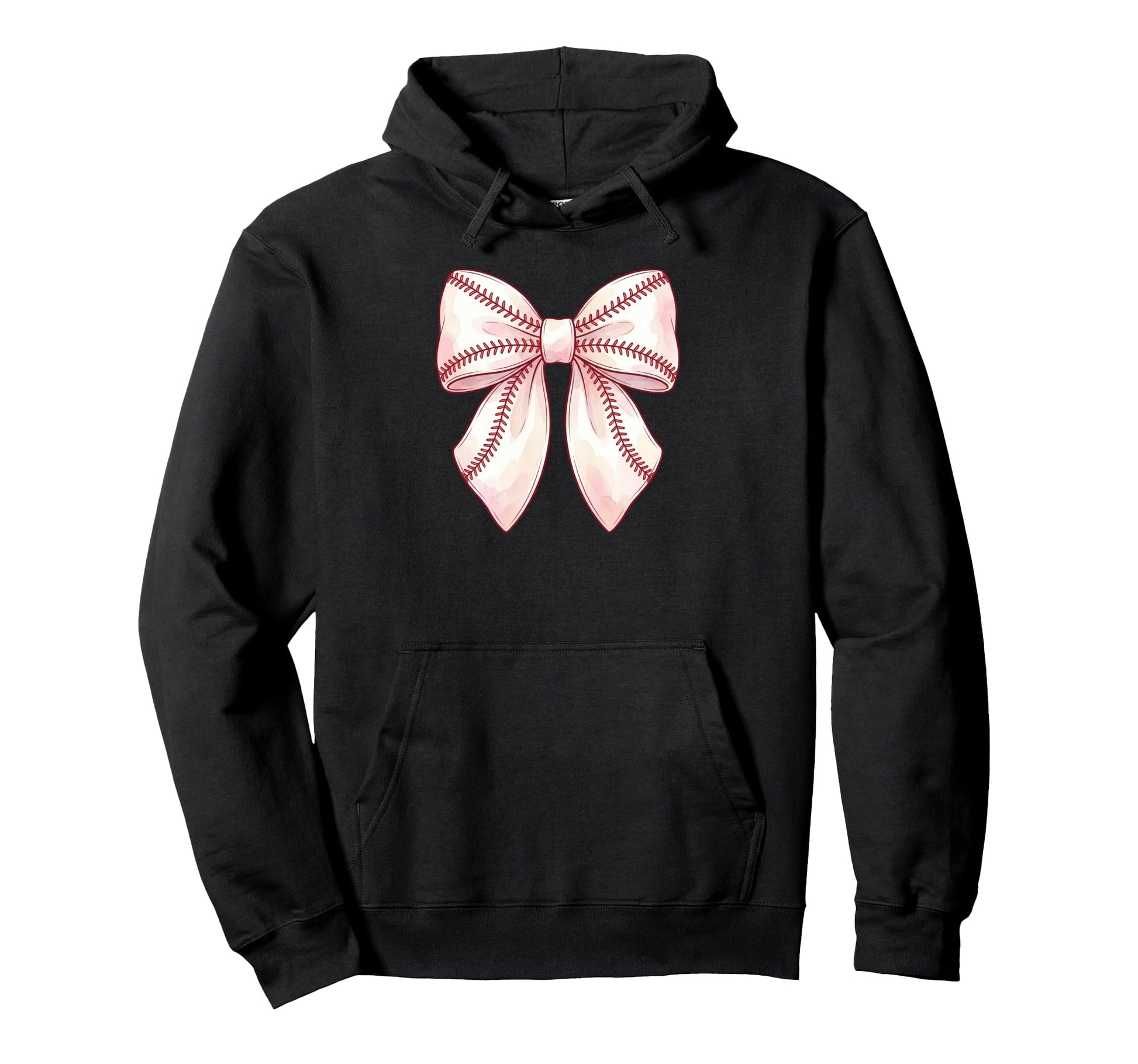 Baseball Coquette Bow Hoodie - Streetwear Style Unisex - T-Shirt, Sweatshirt, Hoodie