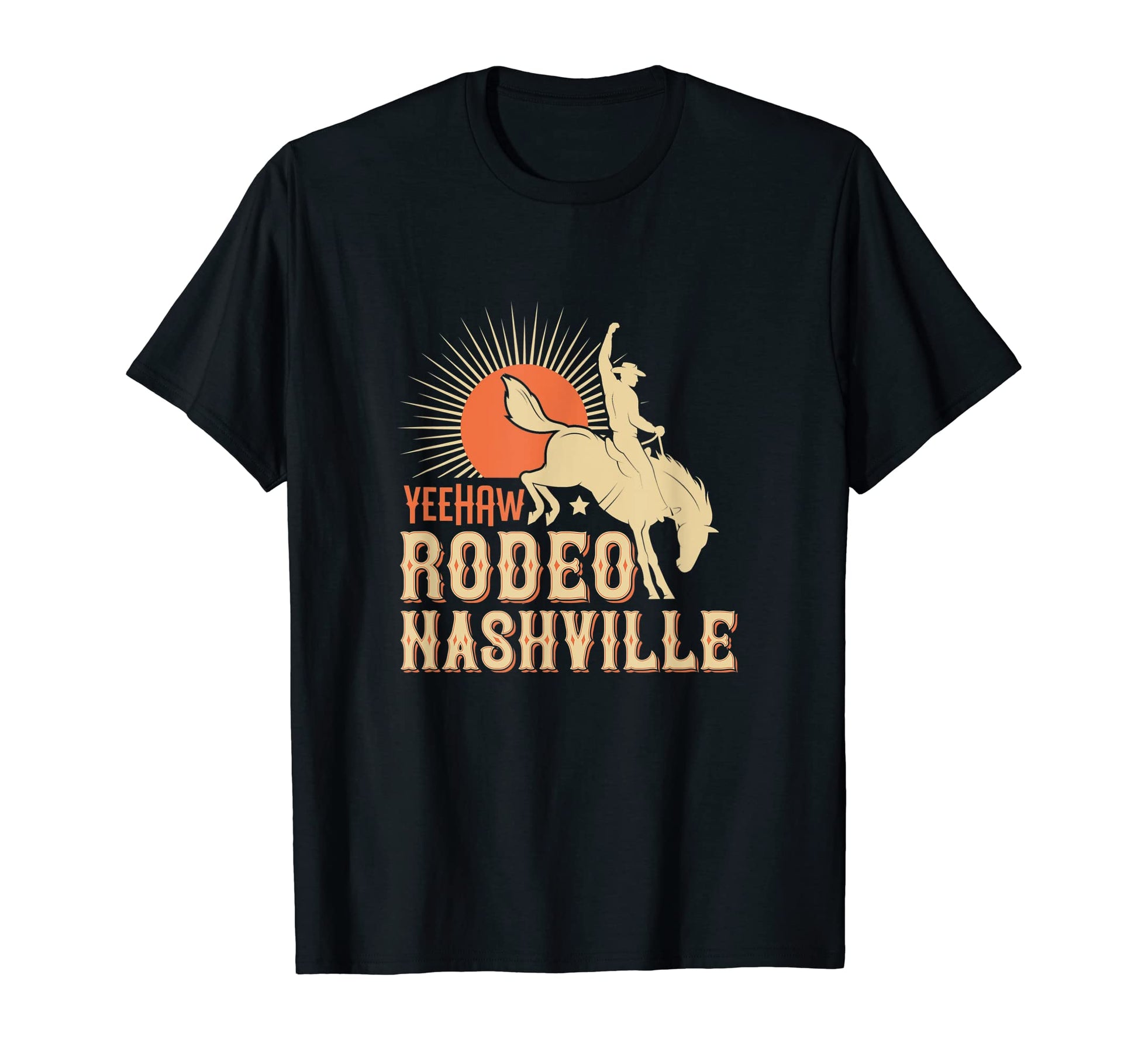 Yeehaw Nashville Rodeo Western Cowboy T-Shirt - Novelty Apparel for Adults - T-Shirt, Sweatshirt, Hoodie