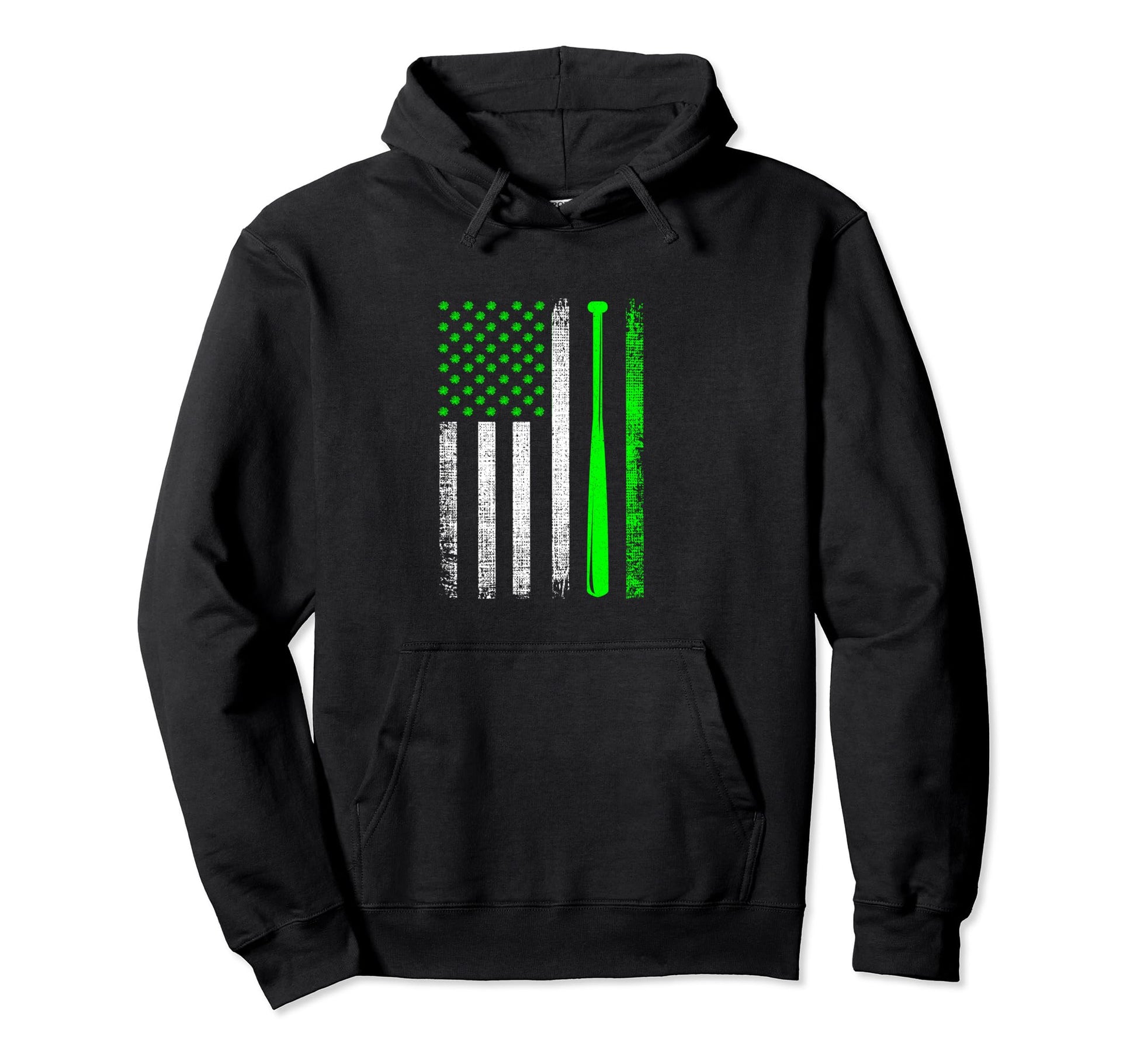 Irish American Us Flag St Patricks Day Hoodie - Trendy Graphic for Adults - T-Shirt, Sweatshirt, Hoodie