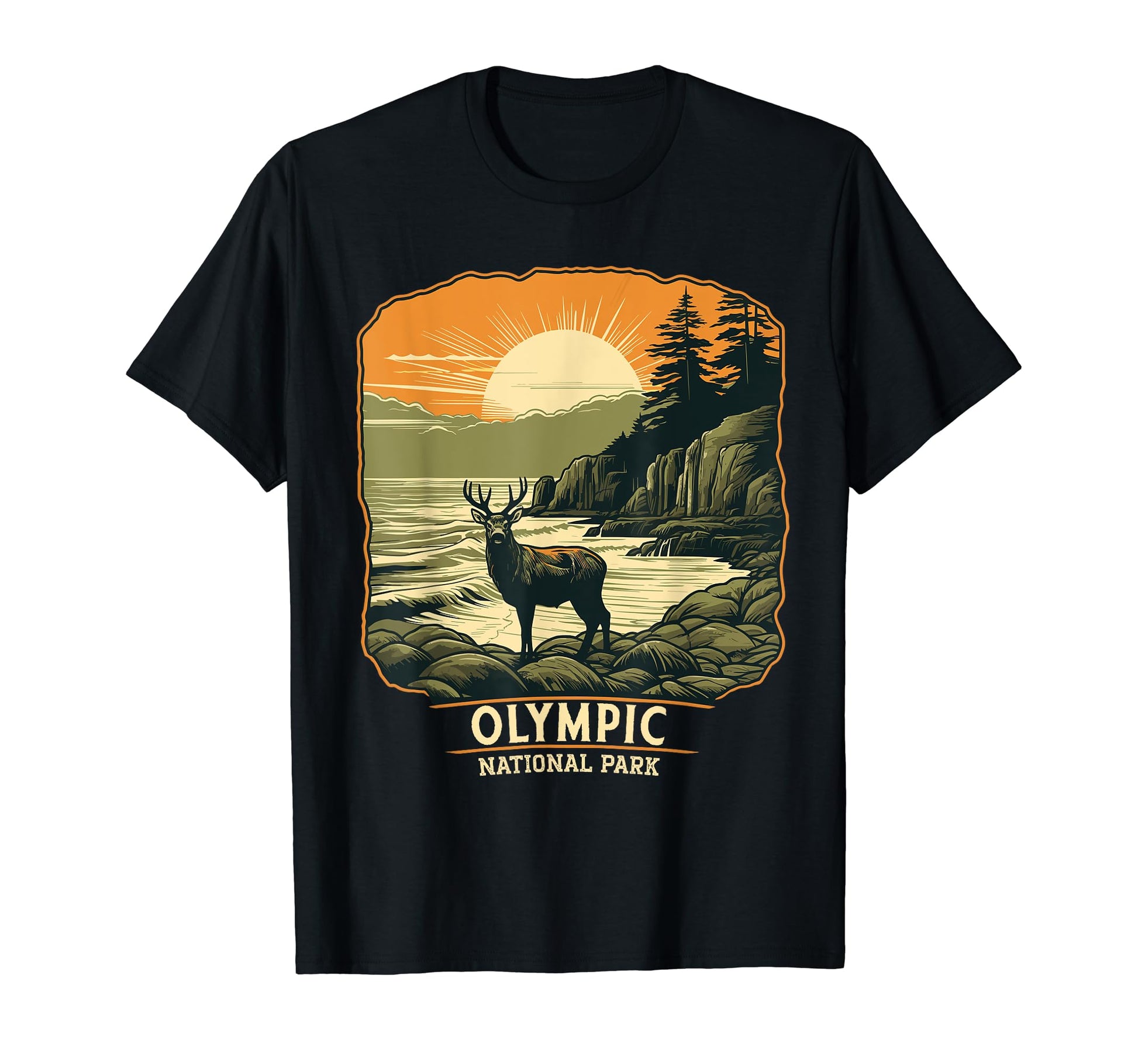 Olympic National Park Washington T-Shirt - Novelty Apparel Men Women - T-Shirt, Sweatshirt, Hoodie