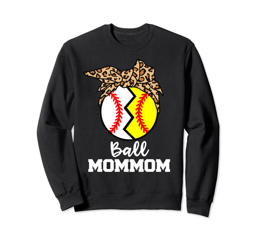 Ball Mommom Funny Baseball Sweatshirt - Custom Art Print for Adults - T-Shirt, Sweatshirt, Hoodie