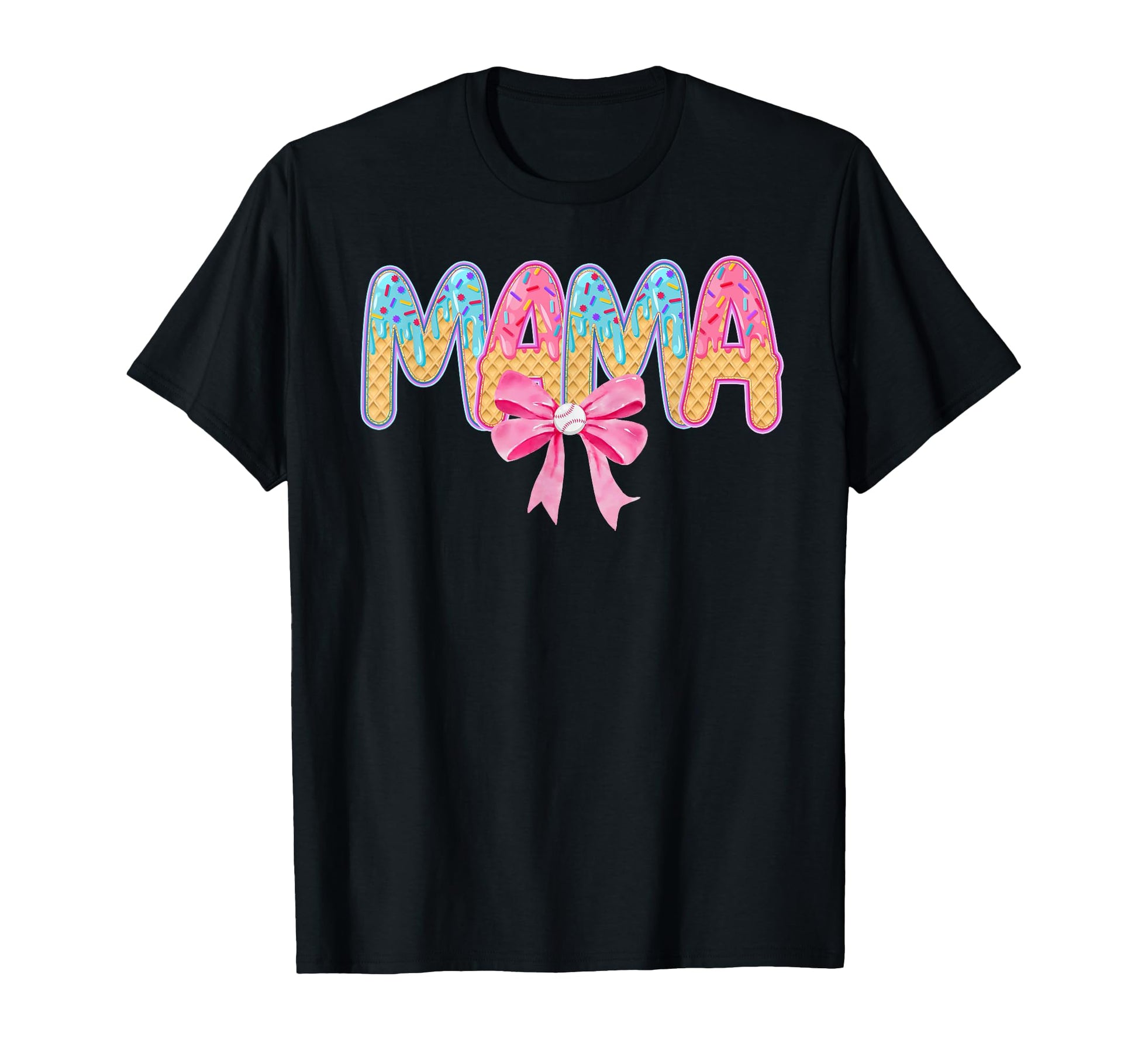 Baseball Mama Drip Bow Baseball Ice T-Shirt - Custom Art Print for Adults - T-Shirt, Sweatshirt, Hoodie