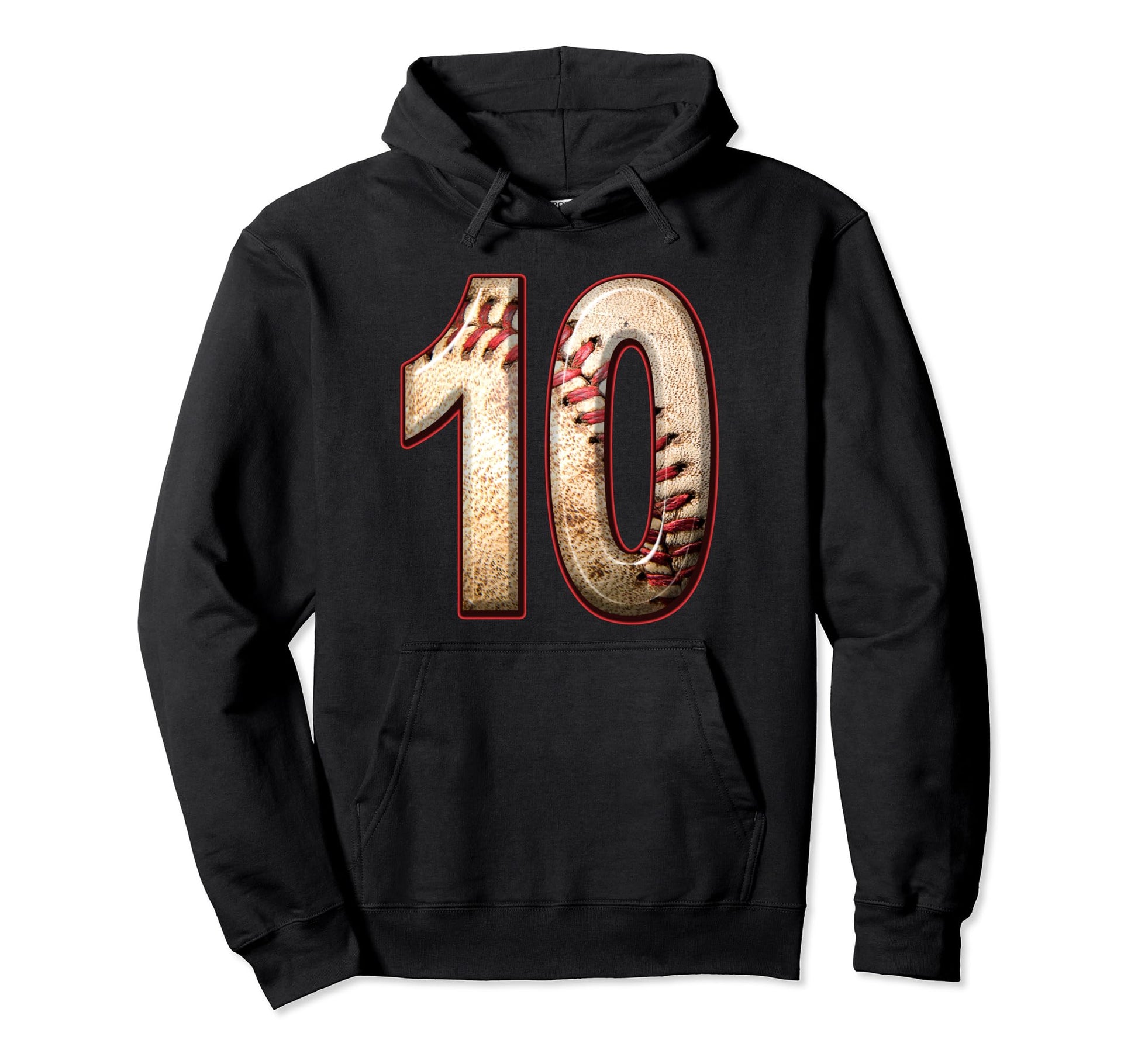 Baseball Birthday Ten 10Th Birthday Hoodie - Trendy Graphic Men Women - T-Shirt, Sweatshirt, Hoodie