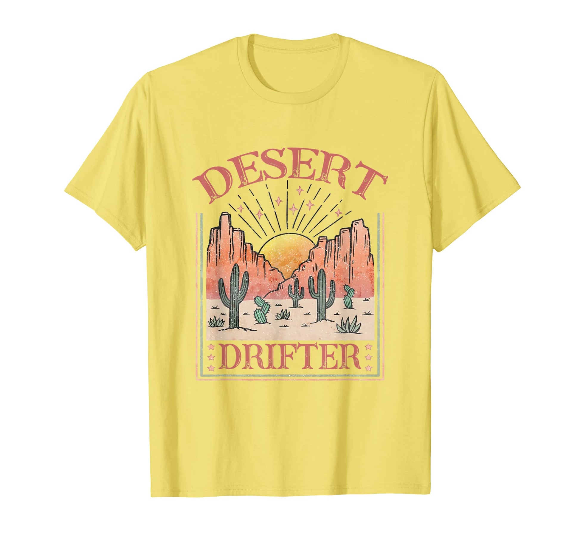 Desert Drifter Boho Cactus Sun T-Shirt - Custom Art Print Men Women - T-Shirt, Sweatshirt, Hoodie