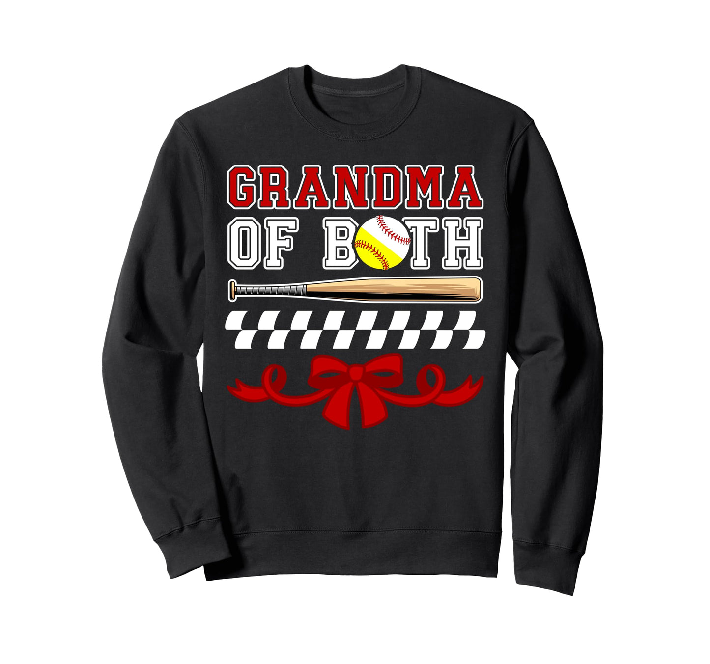 Grandma Both Coquette Baseball Sweatshirt - Unique Graphic for Adults - T-Shirt, Sweatshirt, Hoodie