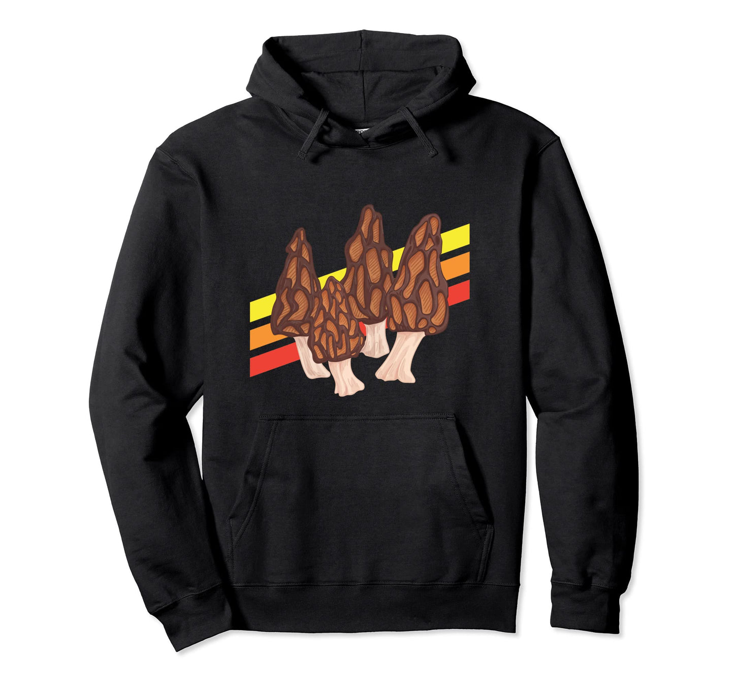 Morel Hunting Stripe Mushroom Hunter Hoodie - Graphic Print Men Women - T-Shirt, Sweatshirt, Hoodie