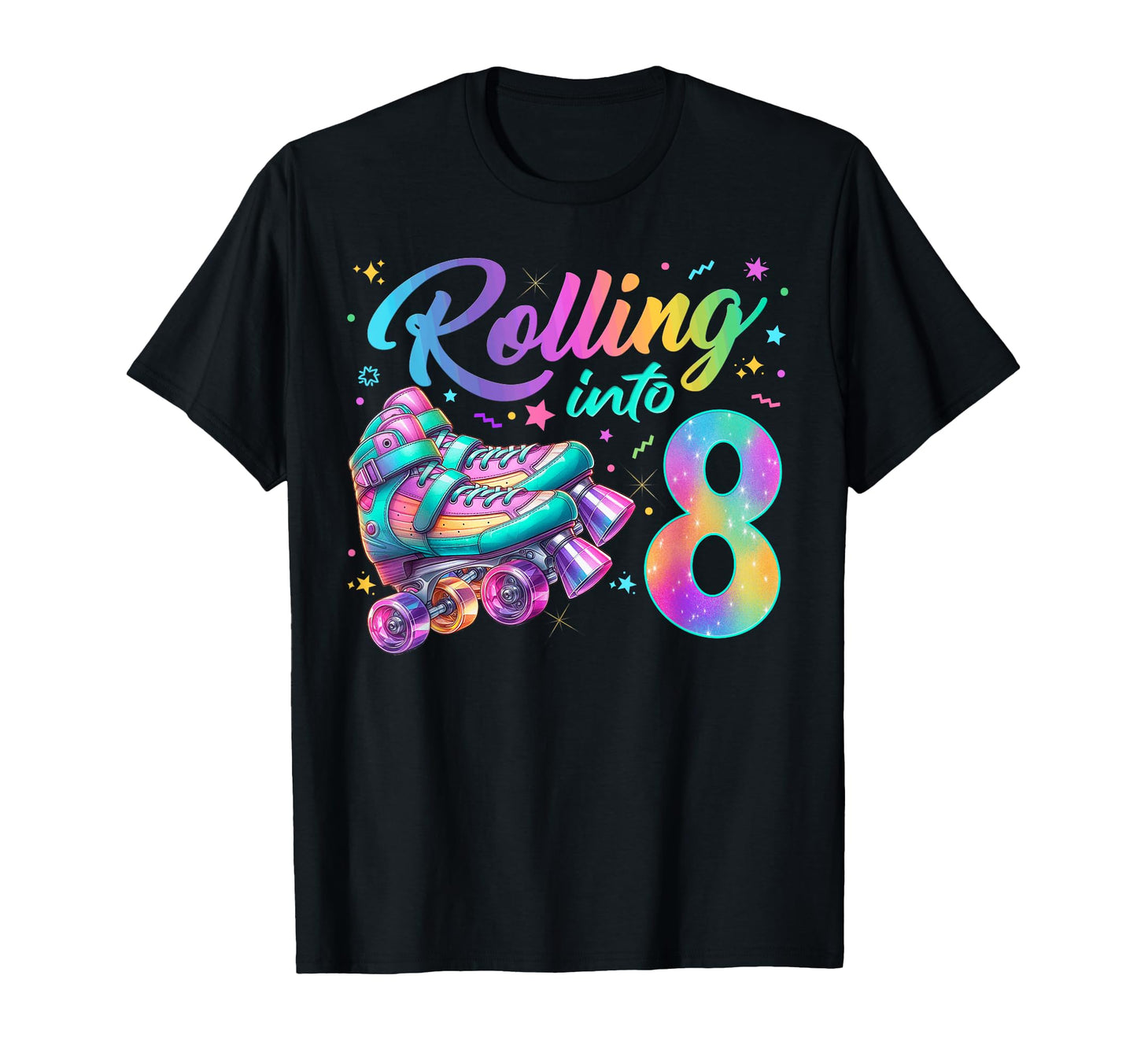 Roller Skates Birthday Skating Party T-Shirt - Custom Art Print Men Women - T-Shirt, Sweatshirt, Hoodie
