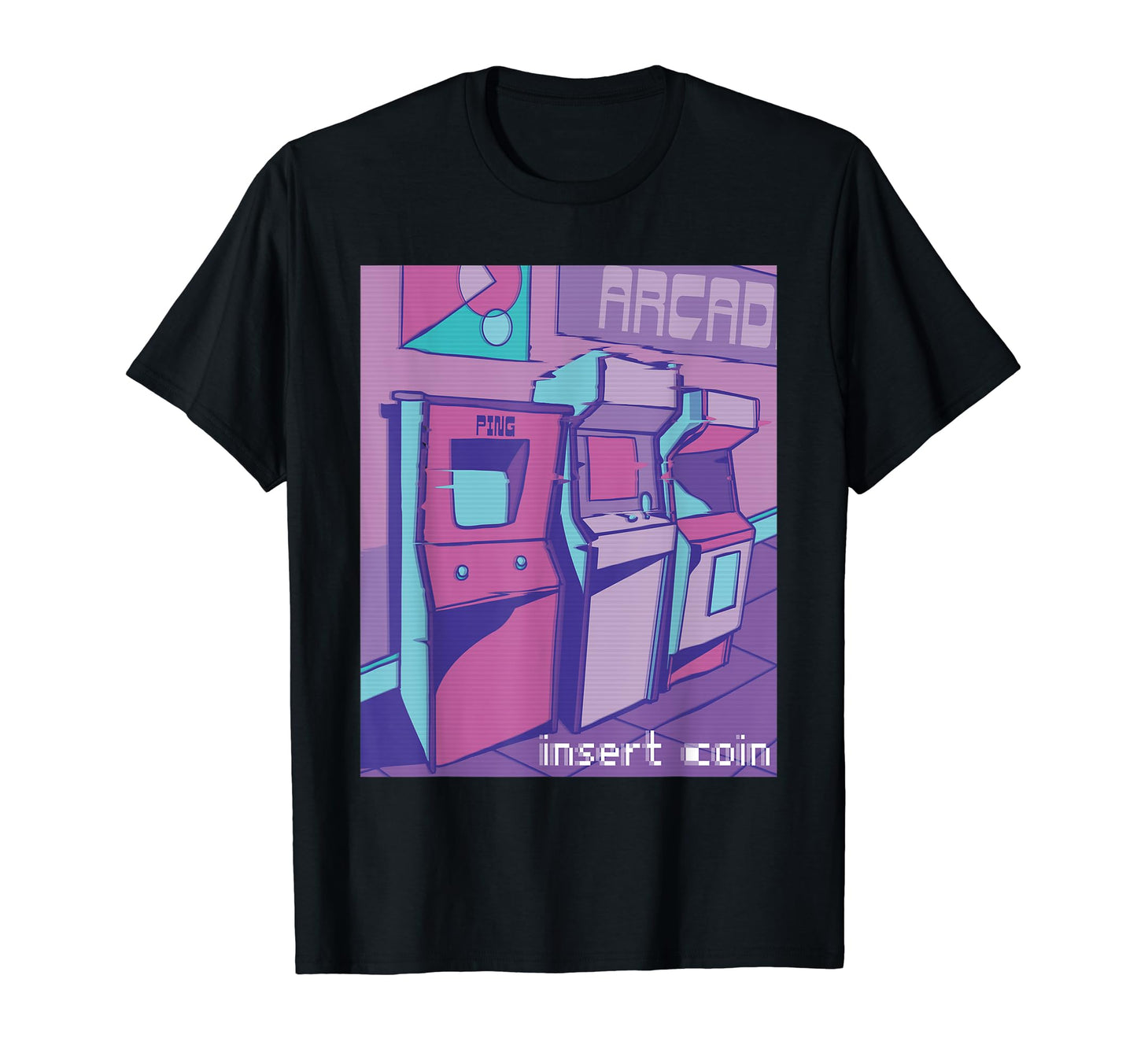 Vaporwave 80S Arcade Games Machine T-Shirt - Novelty Apparel Unisex - T-Shirt, Sweatshirt, Hoodie