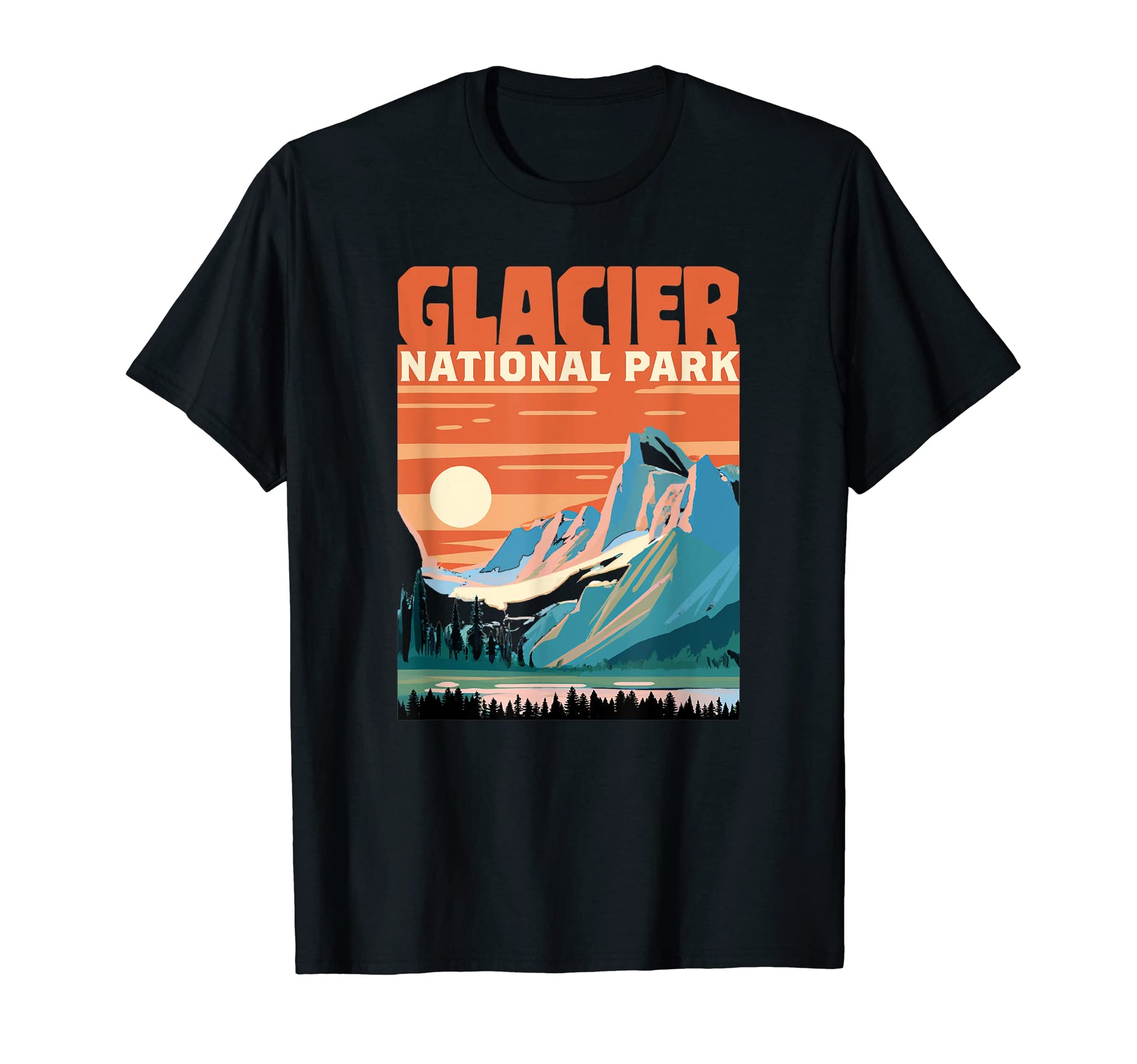 Glacier National Park Montana T-Shirt - Minimalist Print Unisex - T-Shirt, Sweatshirt, Hoodie