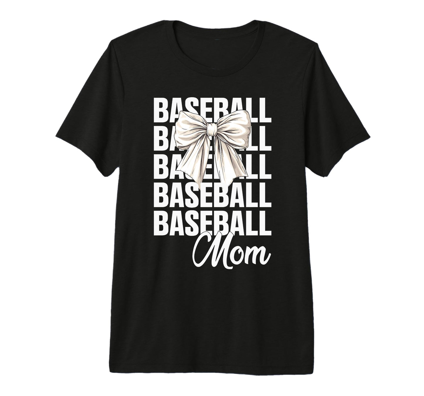 Baseball Mom Coquette Bow Baseball Lovers T-Shirt - Novelty Apparel Unisex - T-Shirt, Sweatshirt, Hoodie