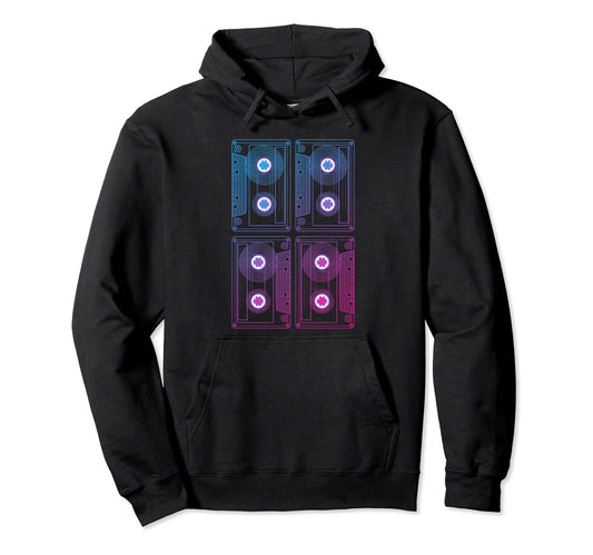 80S Vaporwave Cassette Tape Eighties Hoodie - Custom Art Print Unisex - T-Shirt, Sweatshirt, Hoodie
