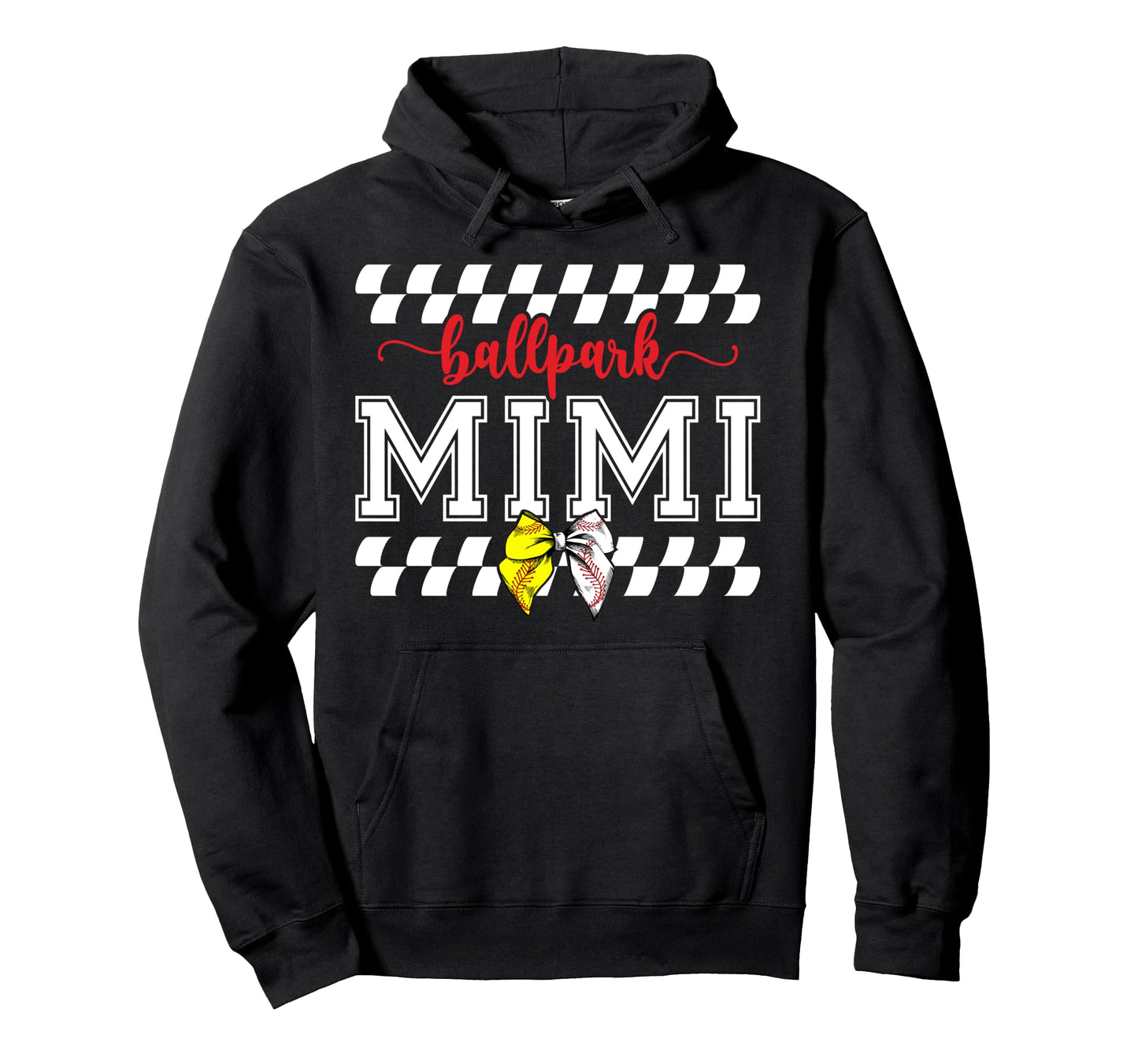 Ballpark Mimi Softball Baseball Hoodie - Fun Novelty Design for Adults - T-Shirt, Sweatshirt, Hoodie
