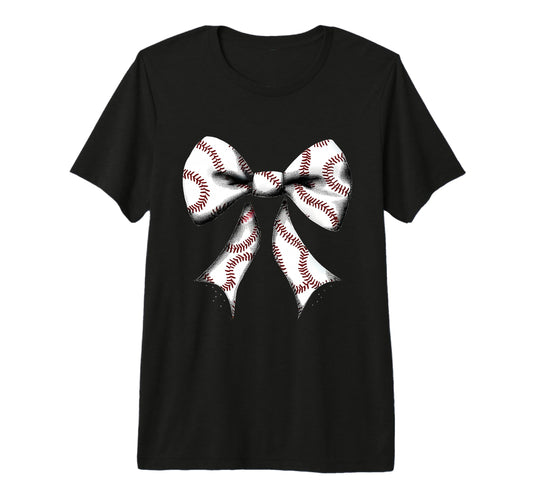 Baseball Coquette Bow Baseball Mom Tri T-Shirt - Unique Graphic Men Women - T-Shirt, Sweatshirt, Hoodie