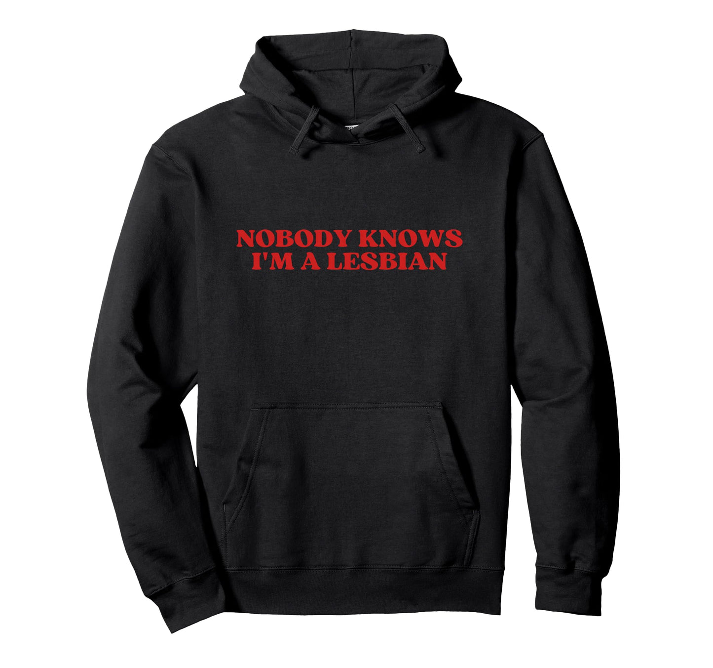 Nobody Knows Im Lesbian Y2K Aesthetic Hoodie - Custom Art Print Unisex - T-Shirt, Sweatshirt, Hoodie