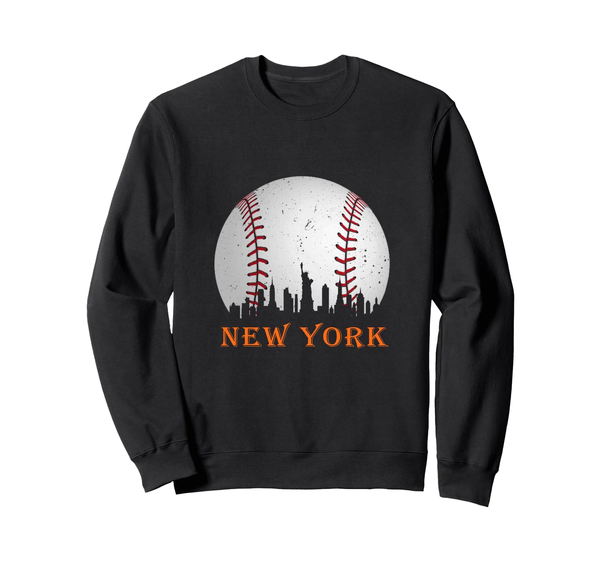 New York Ny Skyline Baseball Met Sweatshirt - Fun Novelty Design Men Women - T-Shirt, Sweatshirt, Hoodie