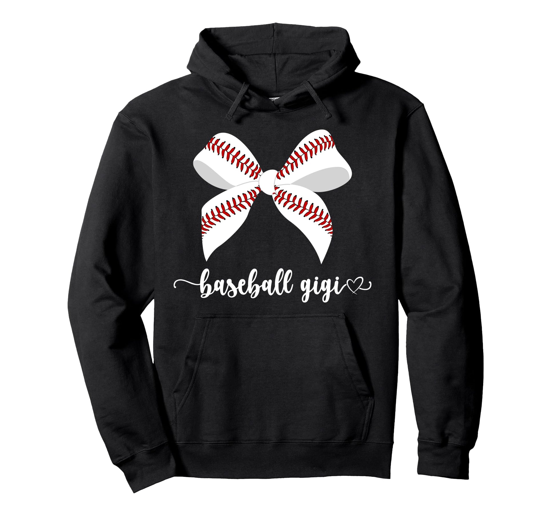 Baseball Gigi Grandma Coquette Baseball Hoodie - Novelty Apparel Unisex - T-Shirt, Sweatshirt, Hoodie