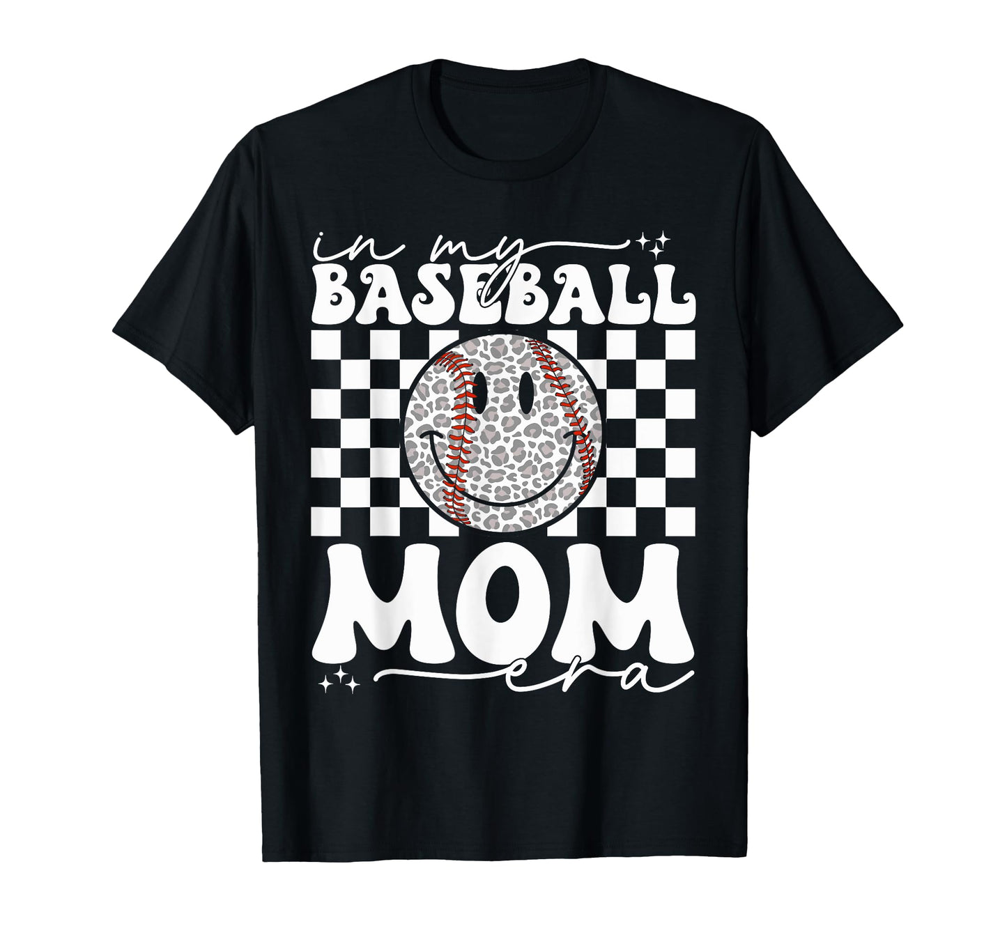 My Baseball Mom Mama Era Leopard Mom T-Shirt - Novelty Apparel Unisex - T-Shirt, Sweatshirt, Hoodie