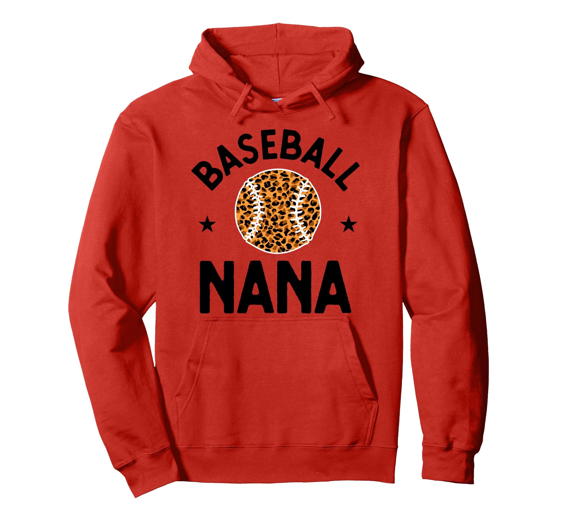 Baseball Nana Grandmother Leopard Hoodie - Novelty Apparel Men Women - T-Shirt, Sweatshirt, Hoodie