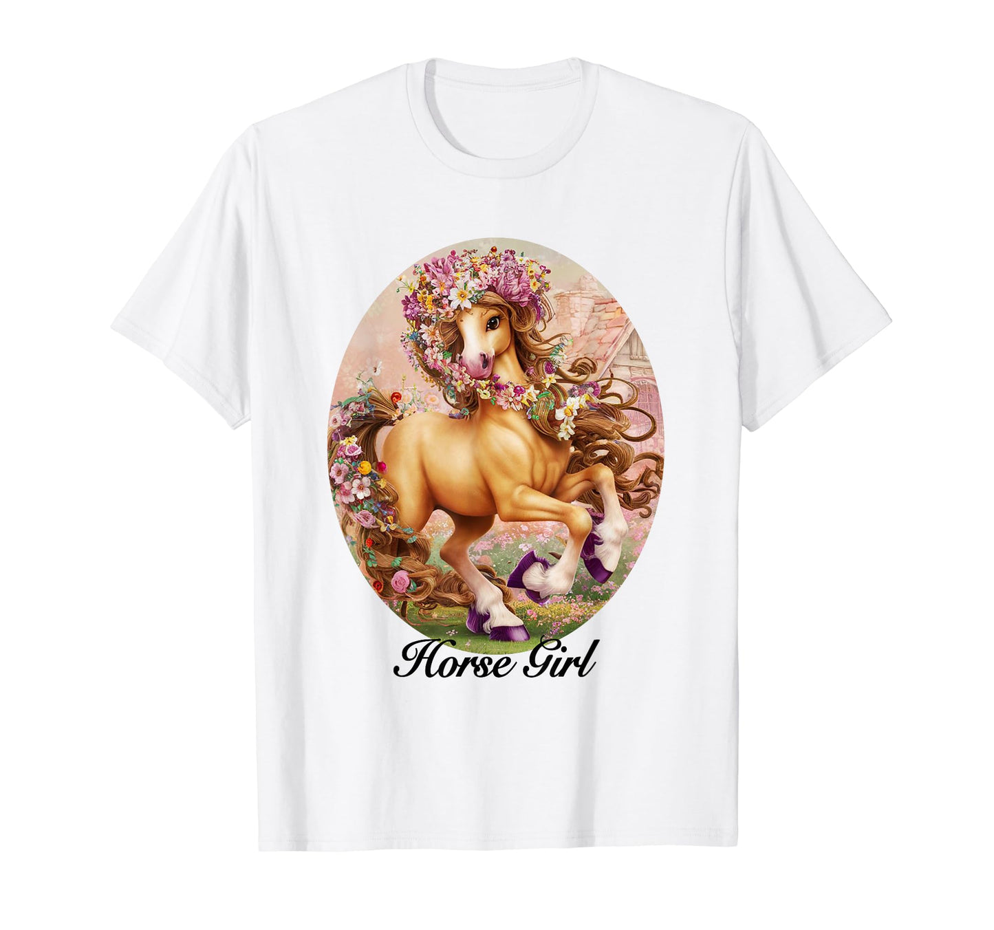 Coquette Horse Girlcore Y2K Aesthetic T-Shirt - Custom Art Print for Adults - T-Shirt, Sweatshirt, Hoodie