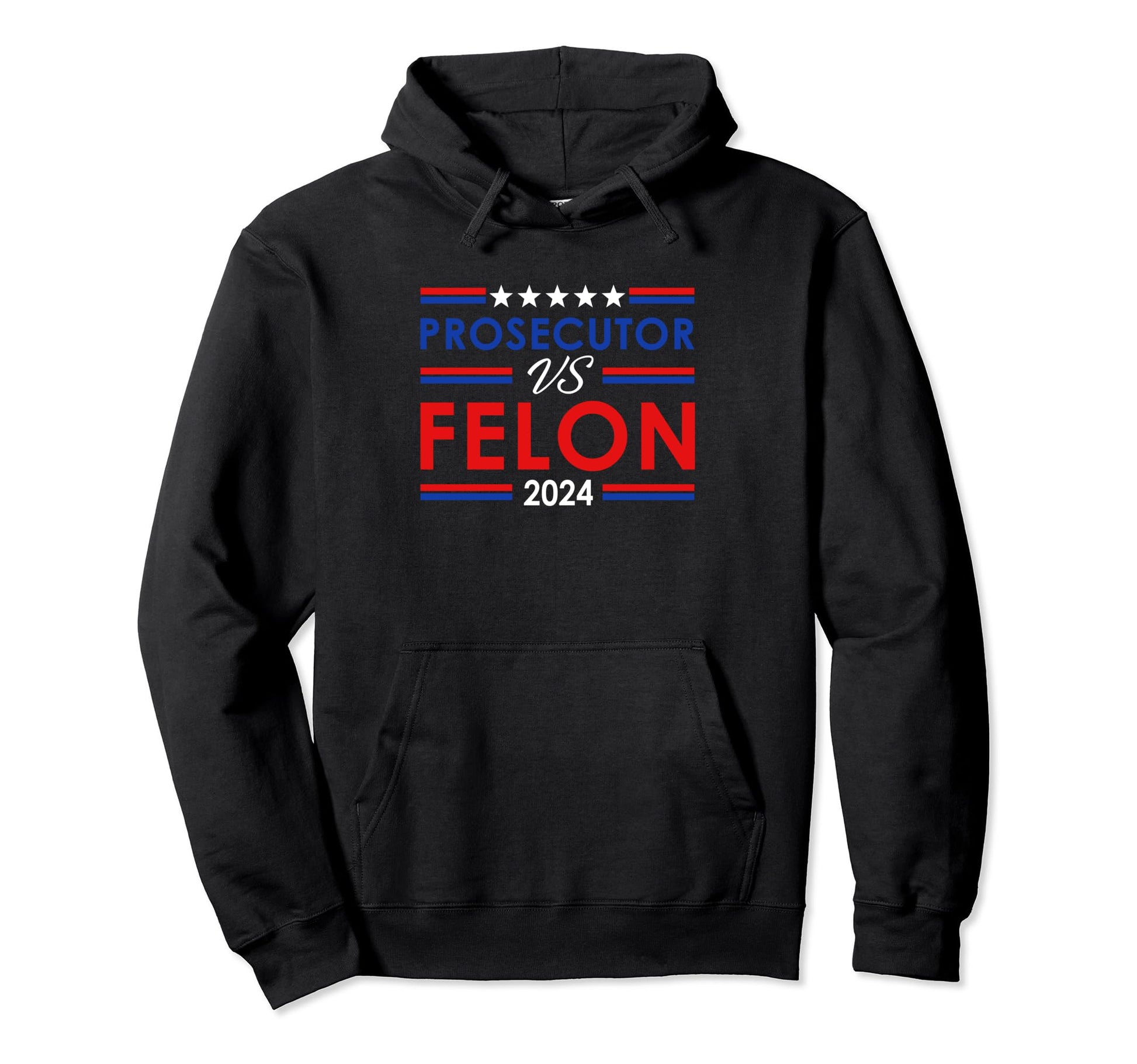 Prosecutor Vs Felon 2024 Stripe Hoodie - Casual Everyday Wear Unisex - T-Shirt, Sweatshirt, Hoodie