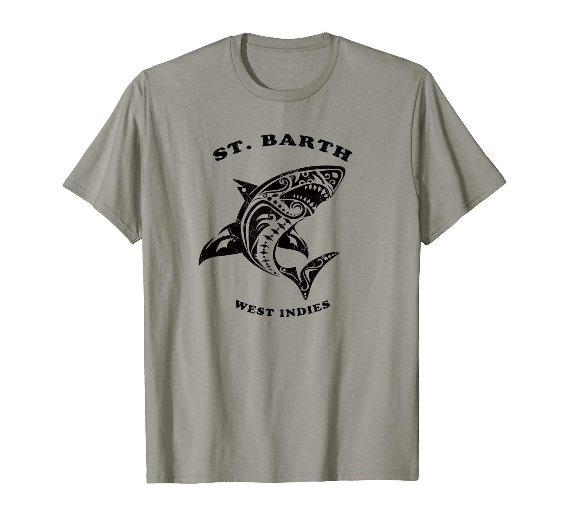 St Barth West Indies Tribal Shark T-Shirt - Casual Everyday Wear Men Women - T-Shirt, Sweatshirt, Hoodie