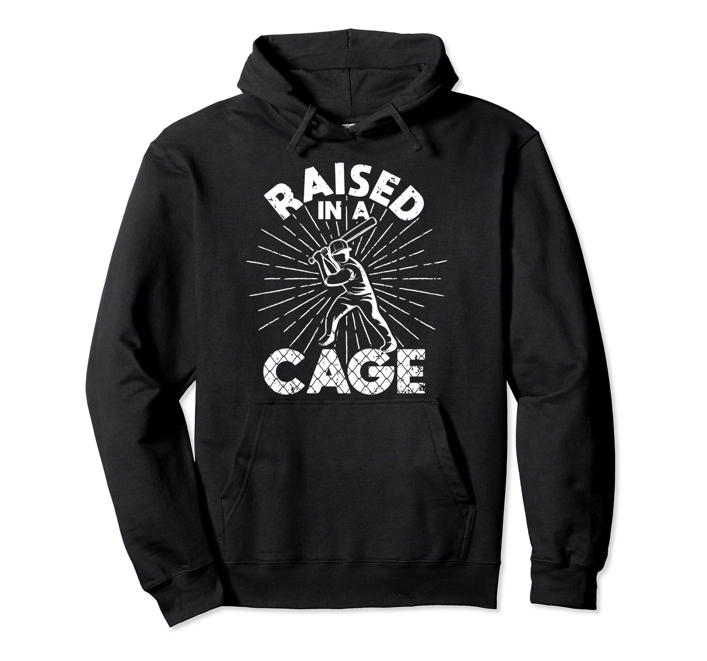 Raised Cage Baseball Training Homerun Hoodie - Novelty Apparel Men Women - T-Shirt, Sweatshirt, Hoodie
