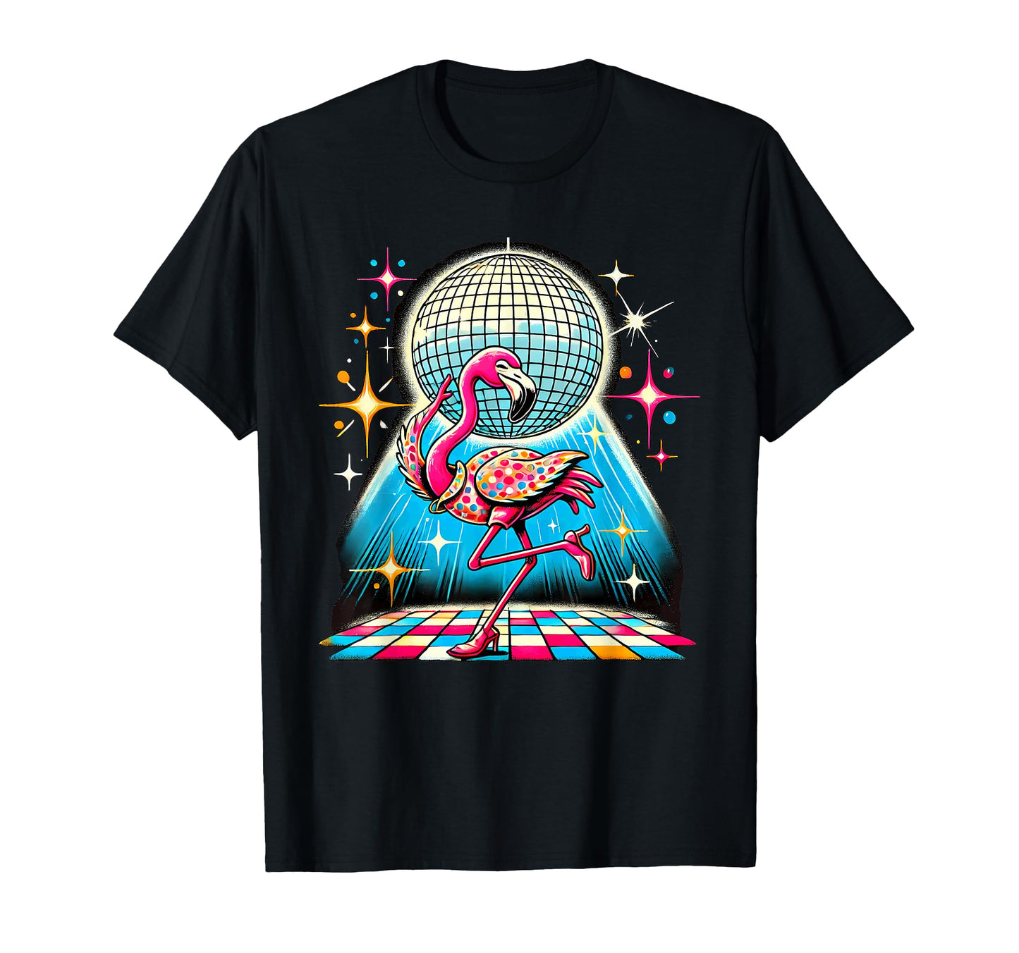 Aesthetic Flamingo Disco T-Shirt - Streetwear Style Unisex - T-Shirt, Sweatshirt, Hoodie