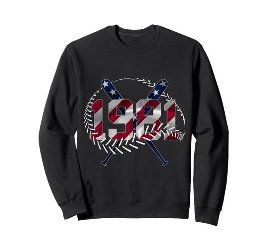45Th Birthday Baseball 1981 Sweatshirt - Novelty Apparel Unisex - T-Shirt, Sweatshirt, Hoodie