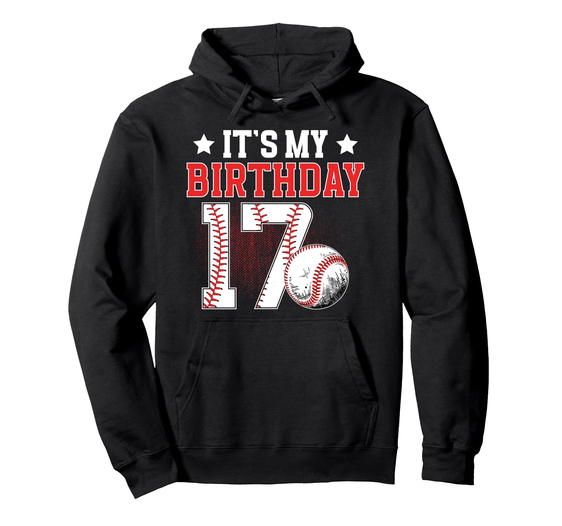 17Th Baseball Birthday Party 17 Hoodie - Casual Everyday Wear Men Women - T-Shirt, Sweatshirt, Hoodie