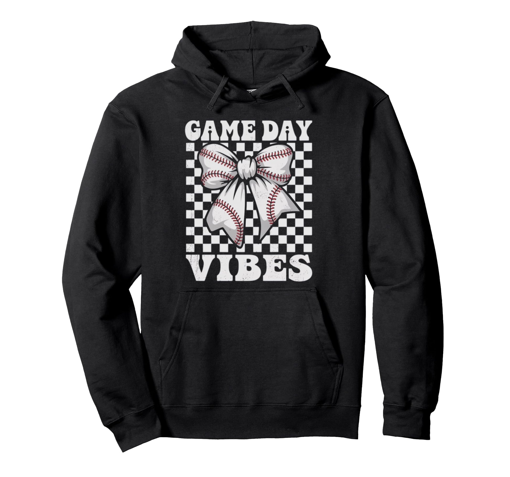 Game Day Vibes Coquette Bow Baseball Hoodie - Novelty Apparel Men Women - T-Shirt, Sweatshirt, Hoodie