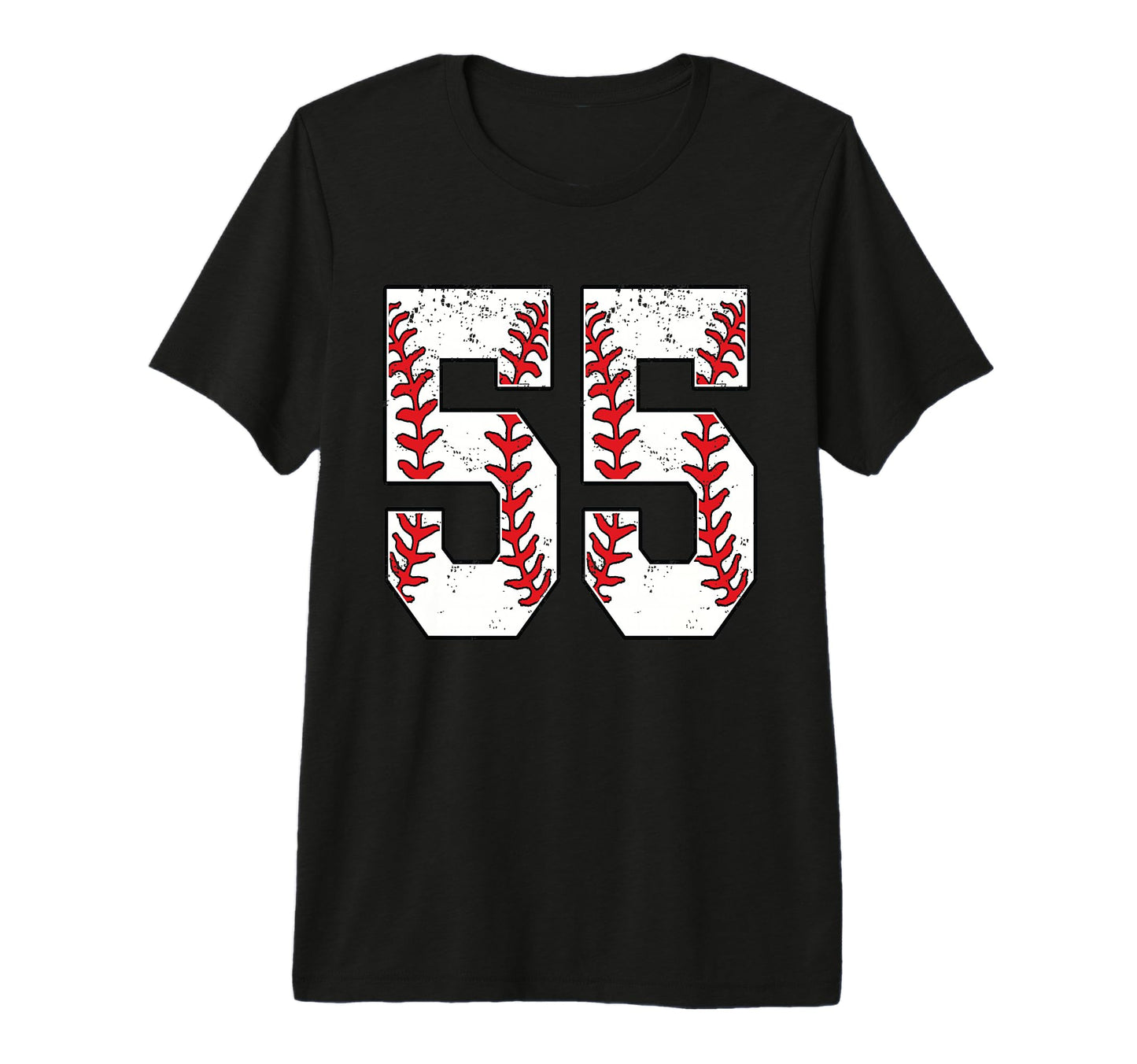 Number 55 Baseball 55 Jersey Number T-Shirt - Trendy Graphic for Adults - T-Shirt, Sweatshirt, Hoodie