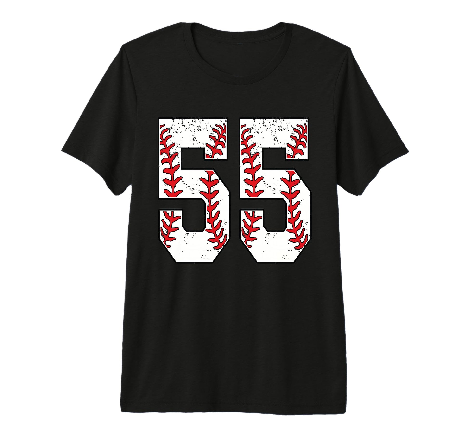 Number 55 Baseball 55 Jersey Number T-Shirt - Trendy Graphic for Adults - T-Shirt, Sweatshirt, Hoodie