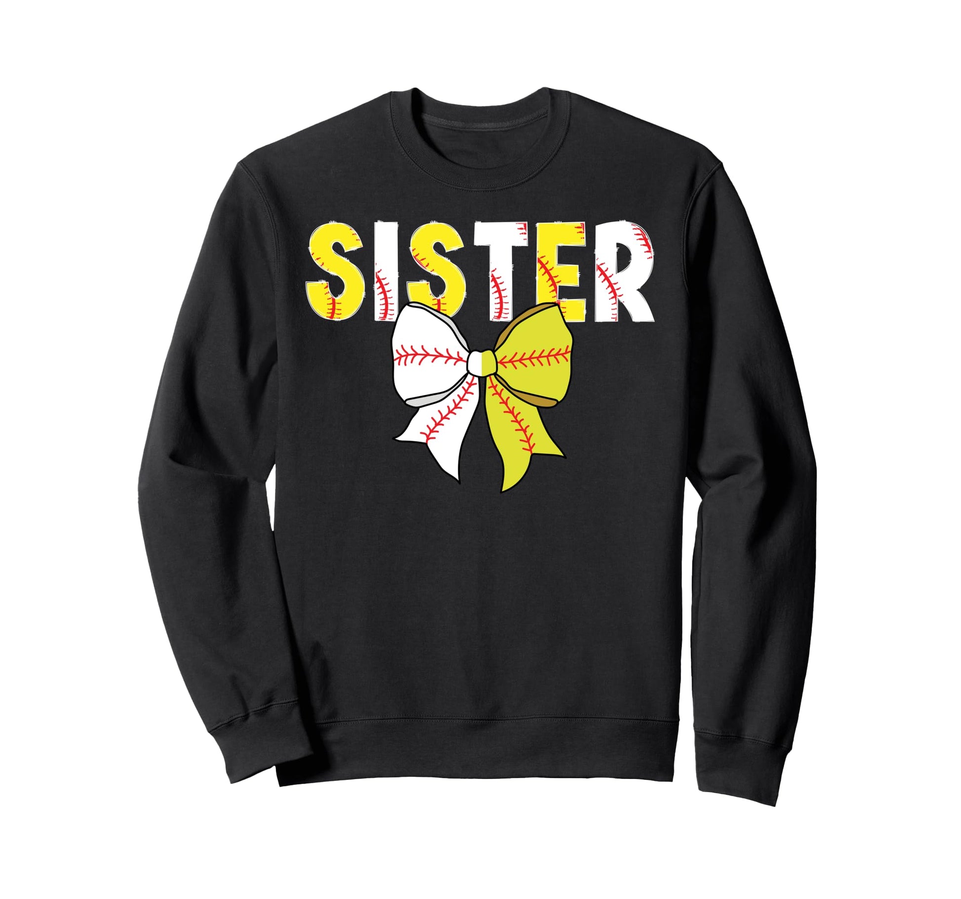 Baseball Softball Sister Coquette Sweatshirt - Novelty Apparel Men Women - T-Shirt, Sweatshirt, Hoodie
