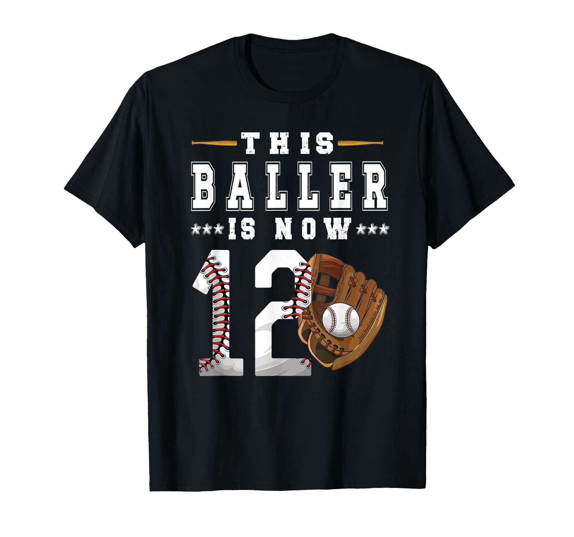 12Th Birthday Baseball Twelve T-Shirt - Casual Everyday Wear for Adults - T-Shirt, Sweatshirt, Hoodie