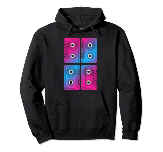 80S Vaporwave Cassette Tape Eighties Hoodie - Unique Graphic Unisex - T-Shirt, Sweatshirt, Hoodie